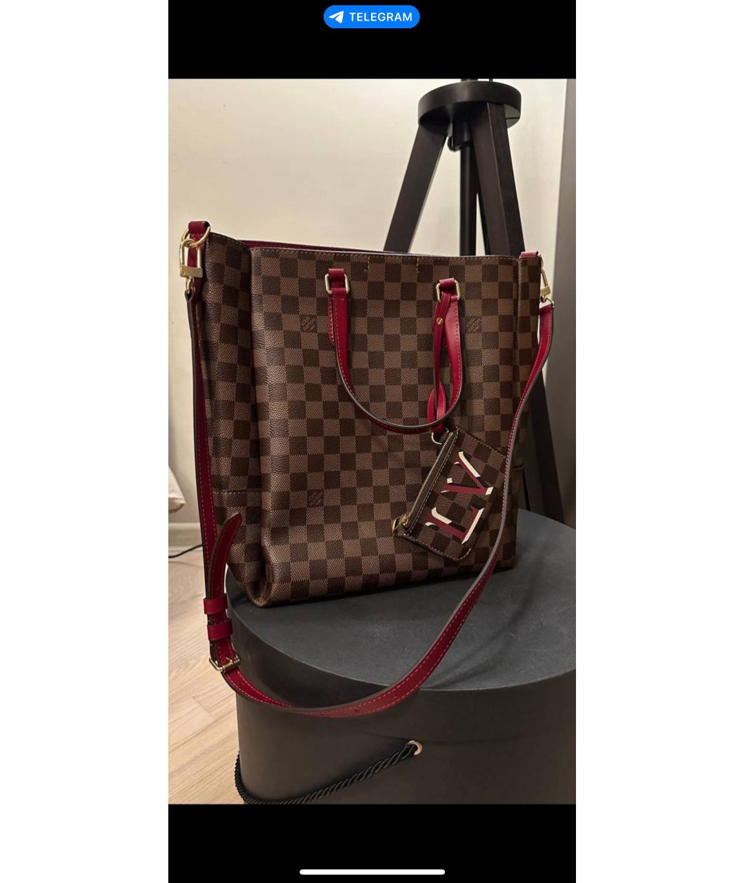 LOUIS VUITTON Коричневая сумка тоут, фото 4