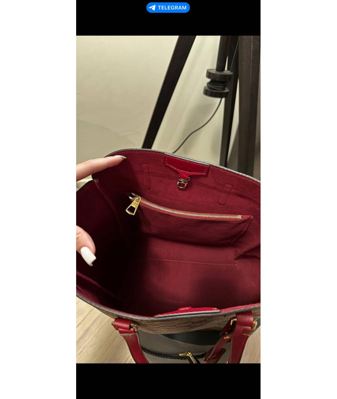 LOUIS VUITTON Коричневая сумка тоут, фото 2
