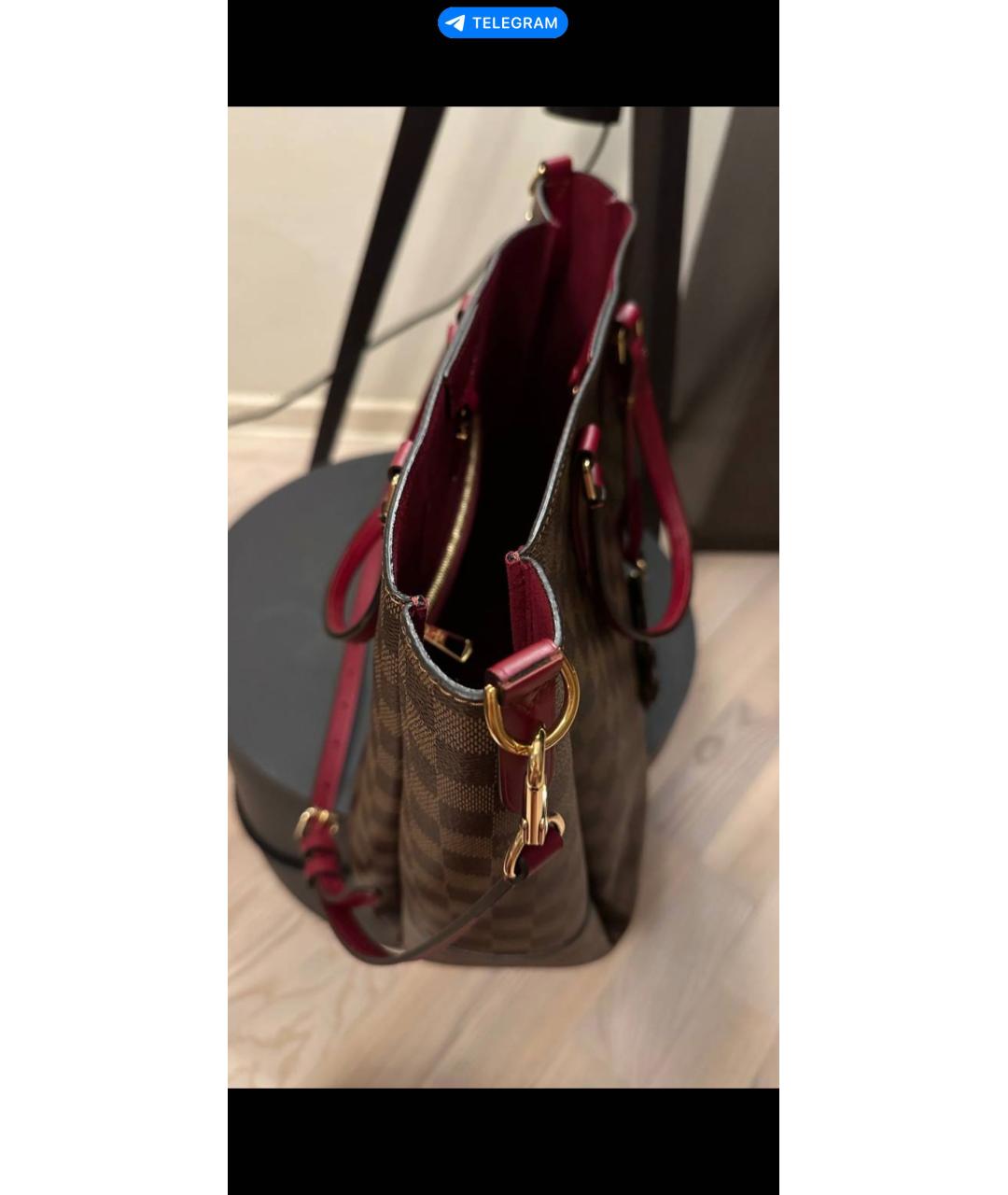 LOUIS VUITTON Коричневая сумка тоут, фото 3