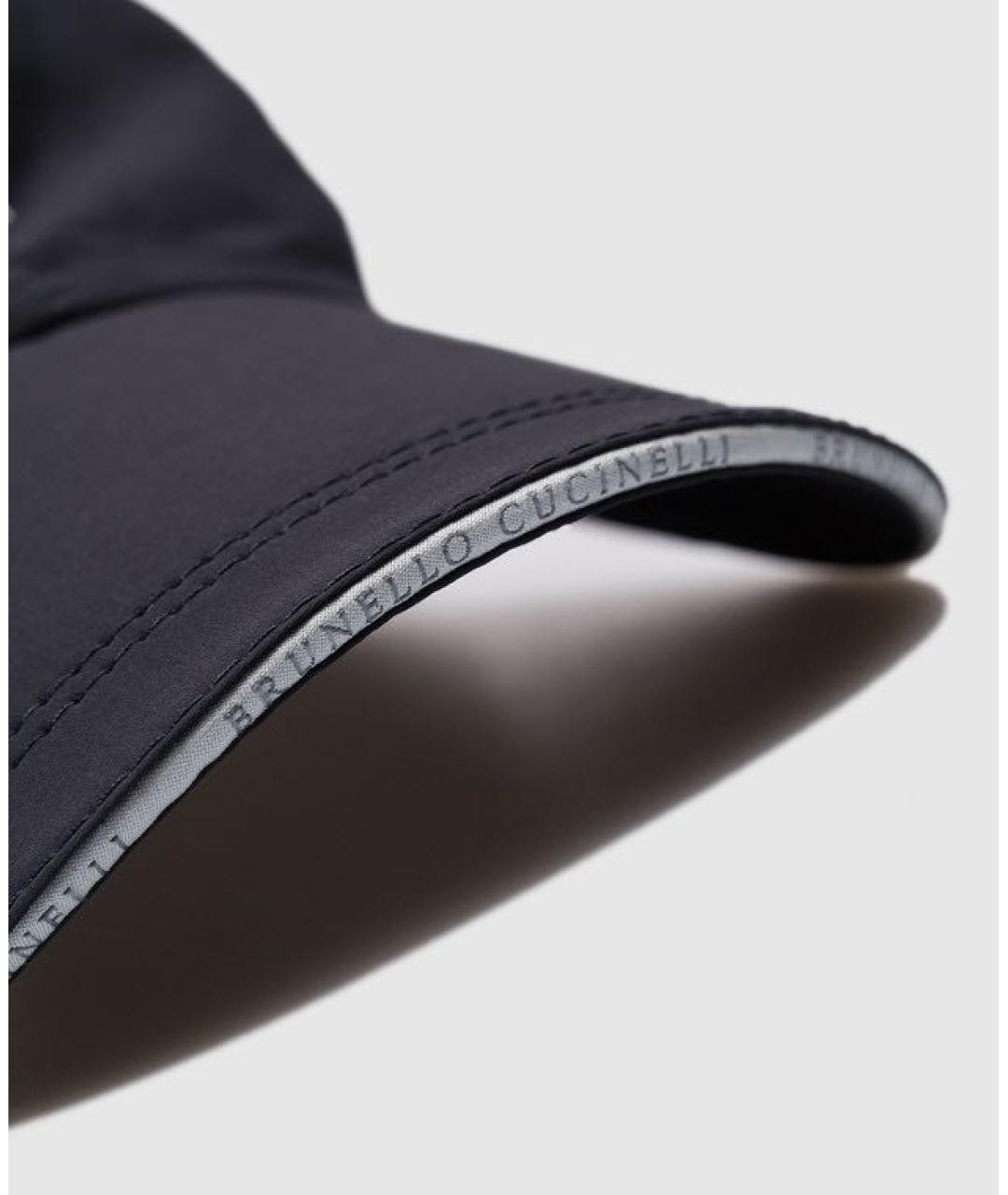 BRUNELLO CUCINELLI Темно-синяя синтетическая кепка/бейсболка, фото 4