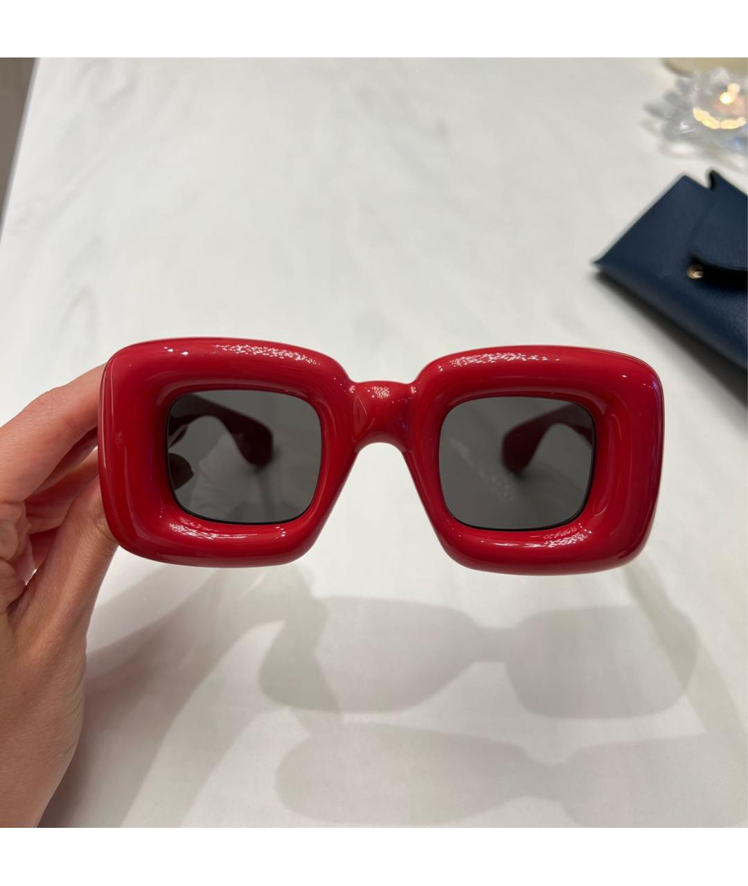 LOEWE Красные пластиковые солнцезащитные очки, фото 6