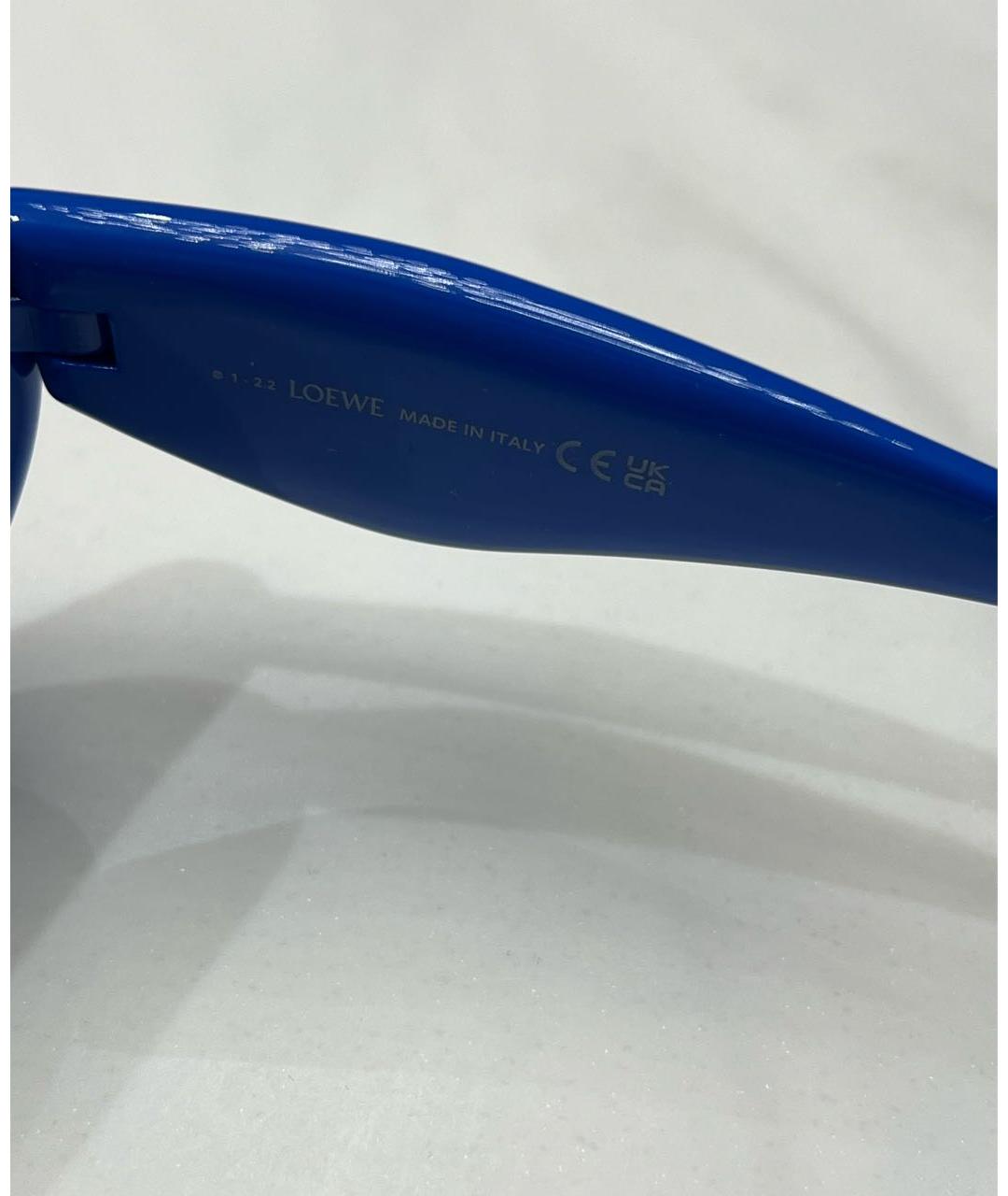 LOEWE Синие пластиковые солнцезащитные очки, фото 4