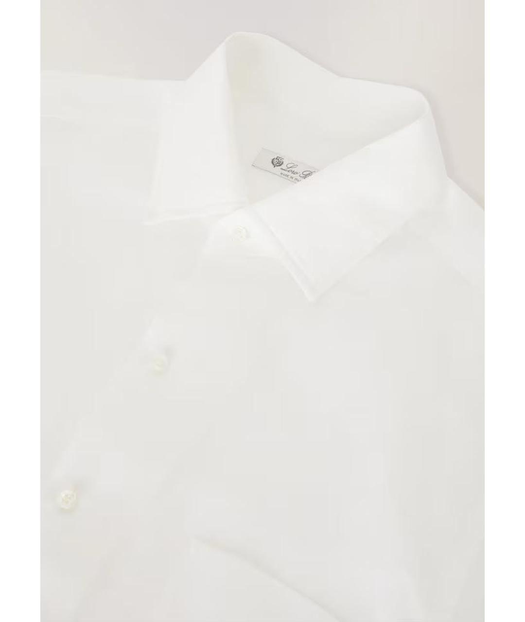 LORO PIANA Белая льняная классическая рубашка, фото 3