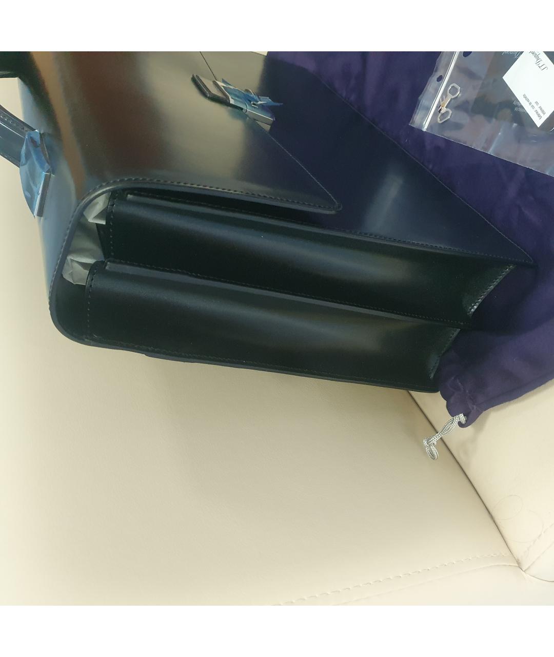 DUPONT Черный портфель из лакированной кожи, фото 5