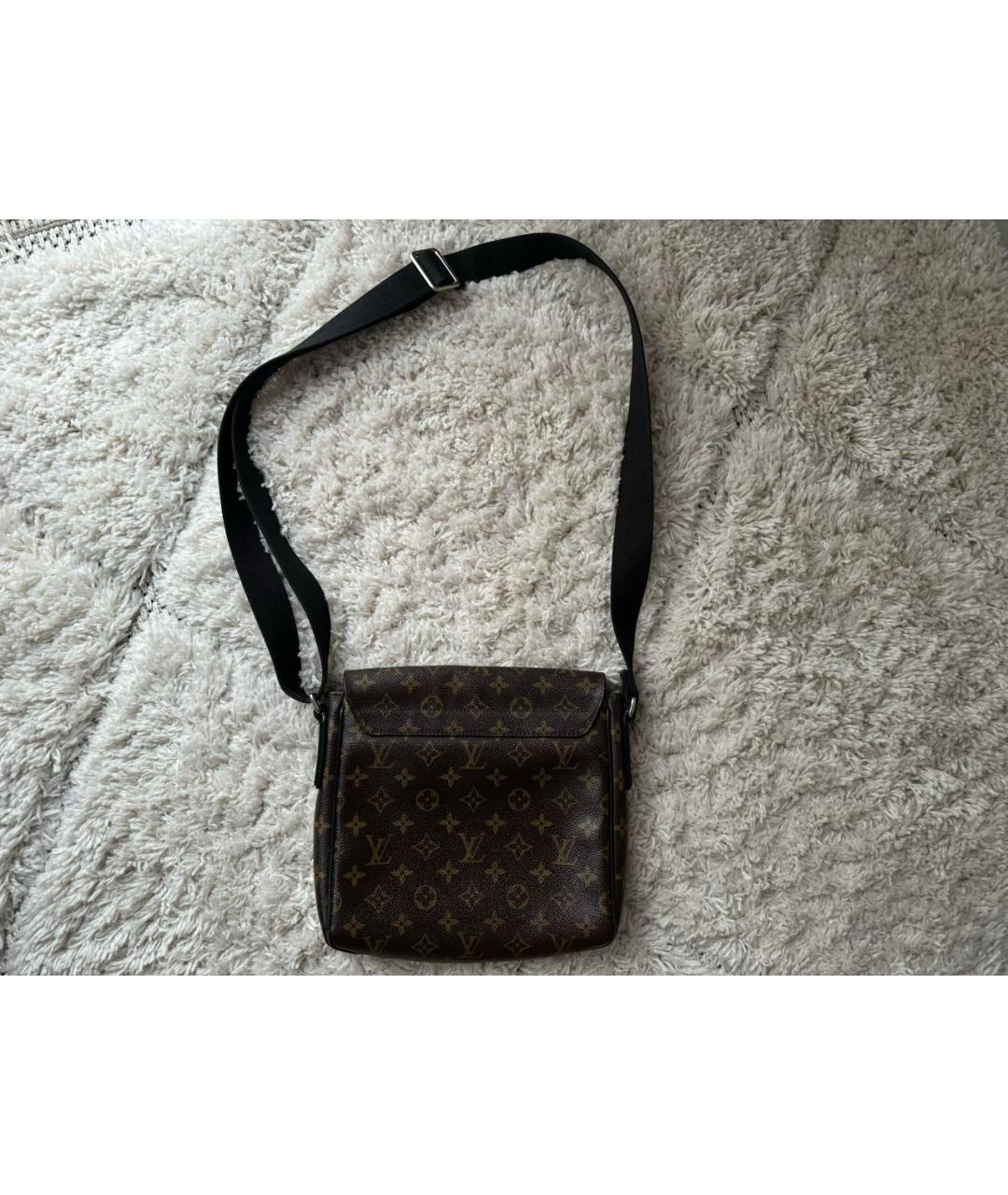 LOUIS VUITTON PRE-OWNED Коричневая сумка на плечо из искусственной кожи, фото 2