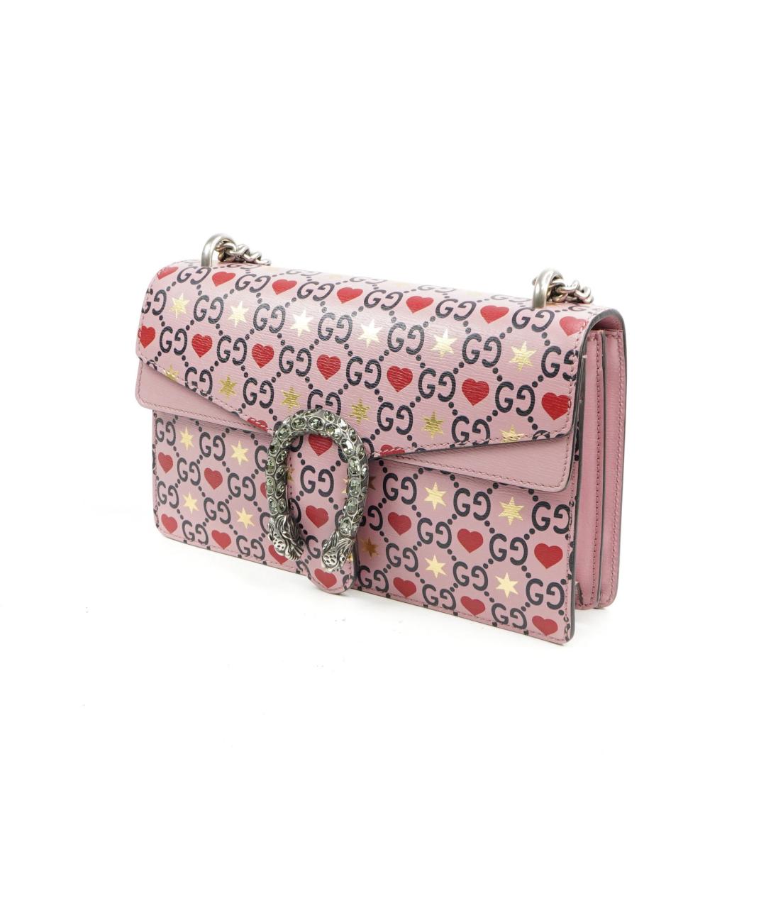 GUCCI Розовая кожаная сумка через плечо, фото 5