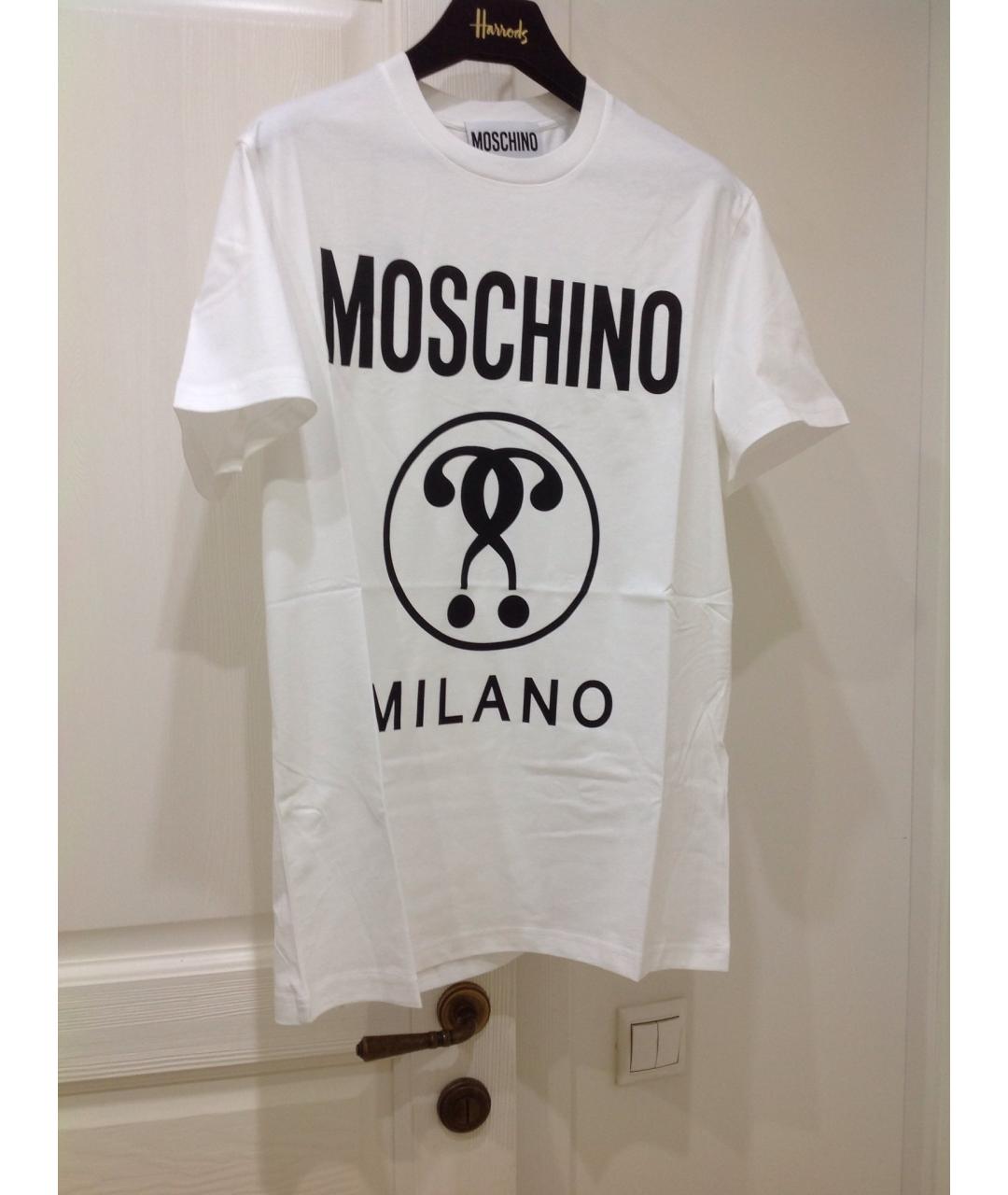 BOUTIQUE MOSCHINO Белая хлопковая футболка, фото 5