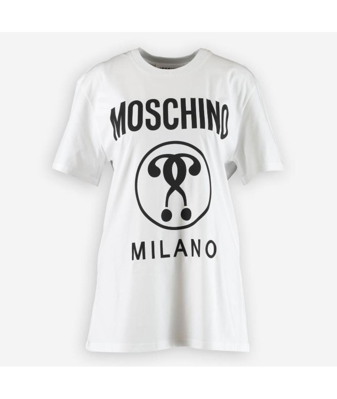 BOUTIQUE MOSCHINO Белая хлопковая футболка, фото 7