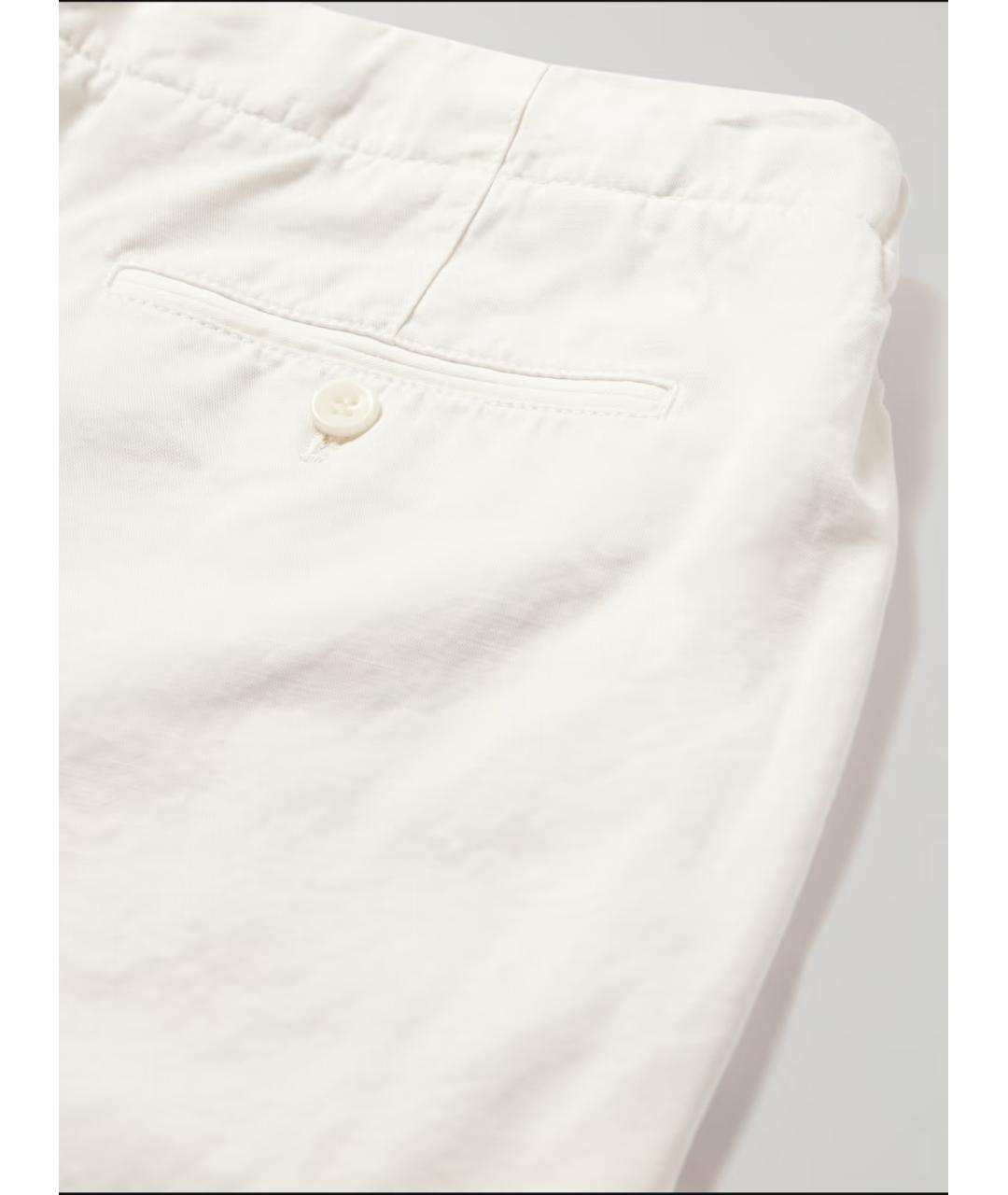 LORO PIANA Белые льняные шорты, фото 3