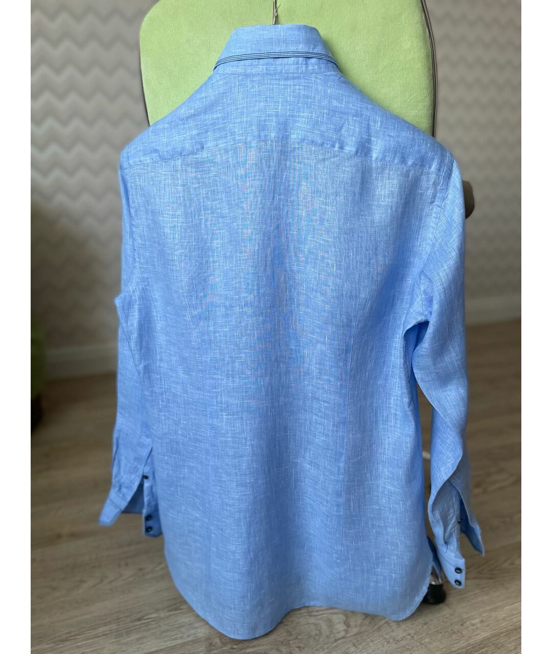 ZILLI Голубая льняная кэжуал рубашка, фото 2