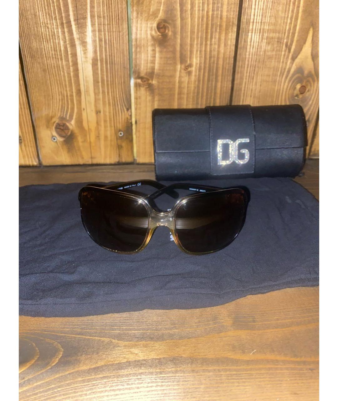 DOLCE&GABBANA Черные пластиковые солнцезащитные очки, фото 9