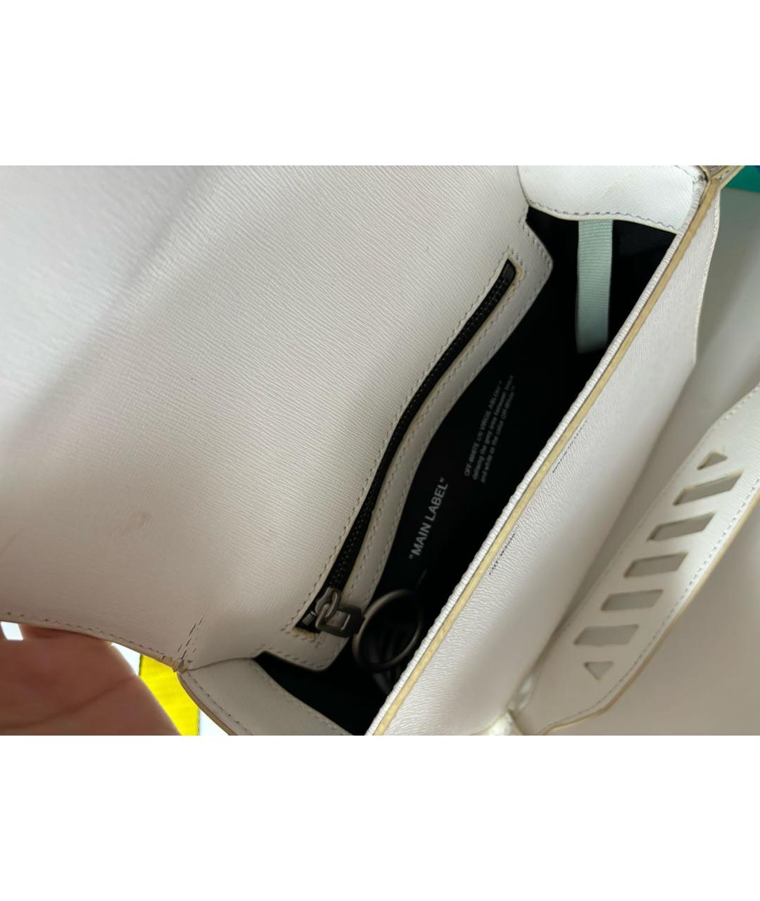 OFF-WHITE Белая синтетическая сумка через плечо, фото 4