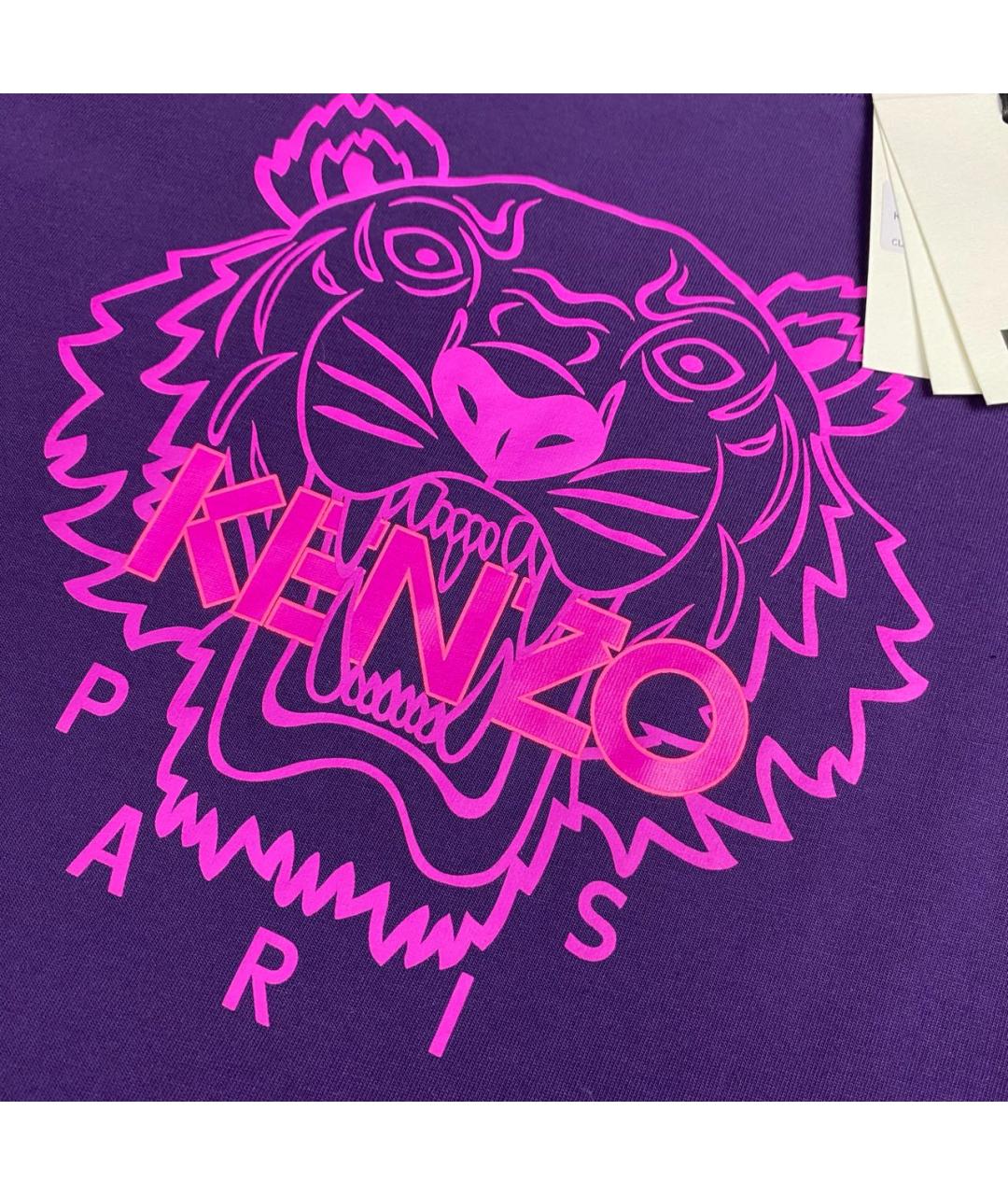 KENZO Фиолетовая хлопковая футболка, фото 2