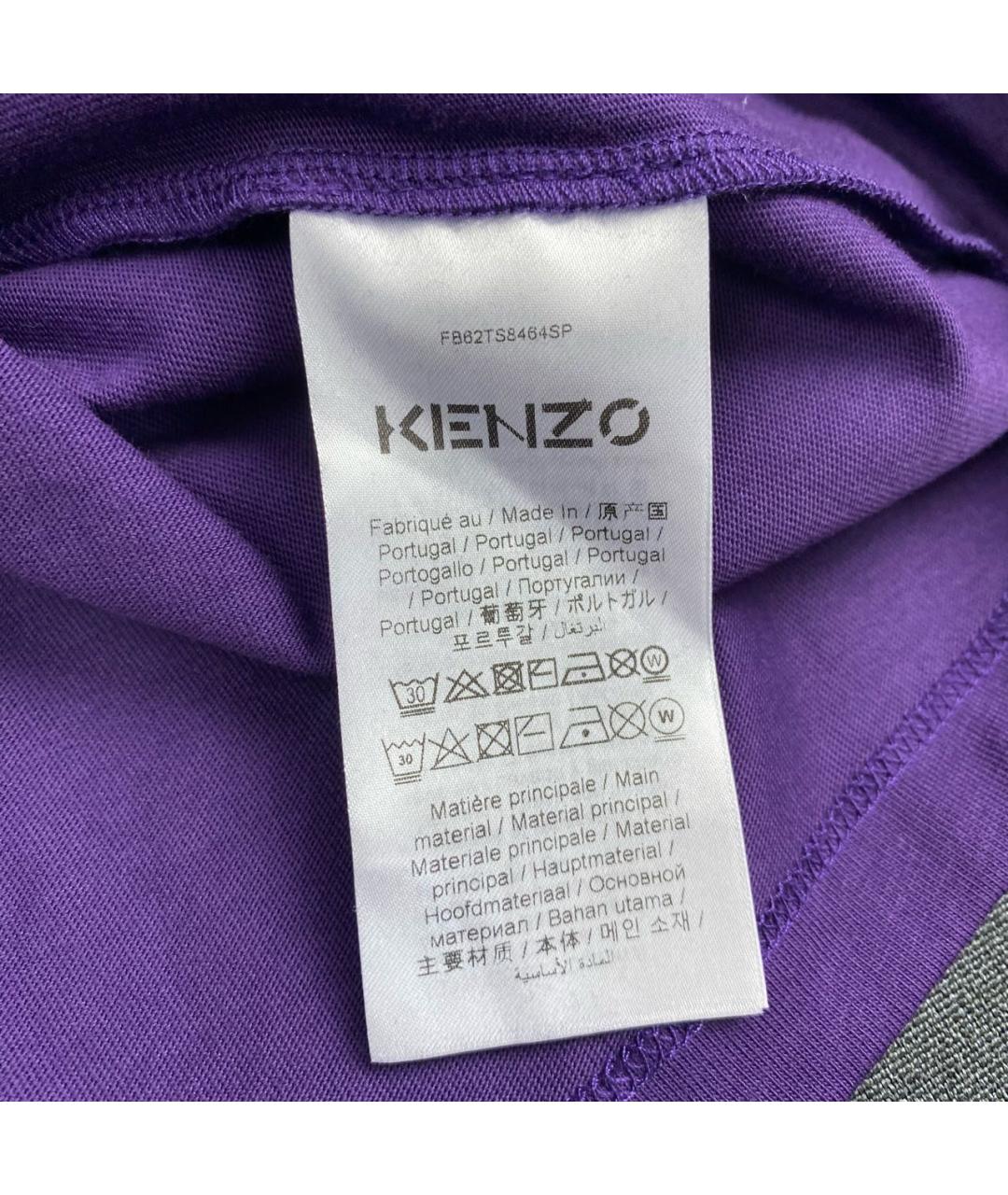 KENZO Фиолетовая хлопковая футболка, фото 6