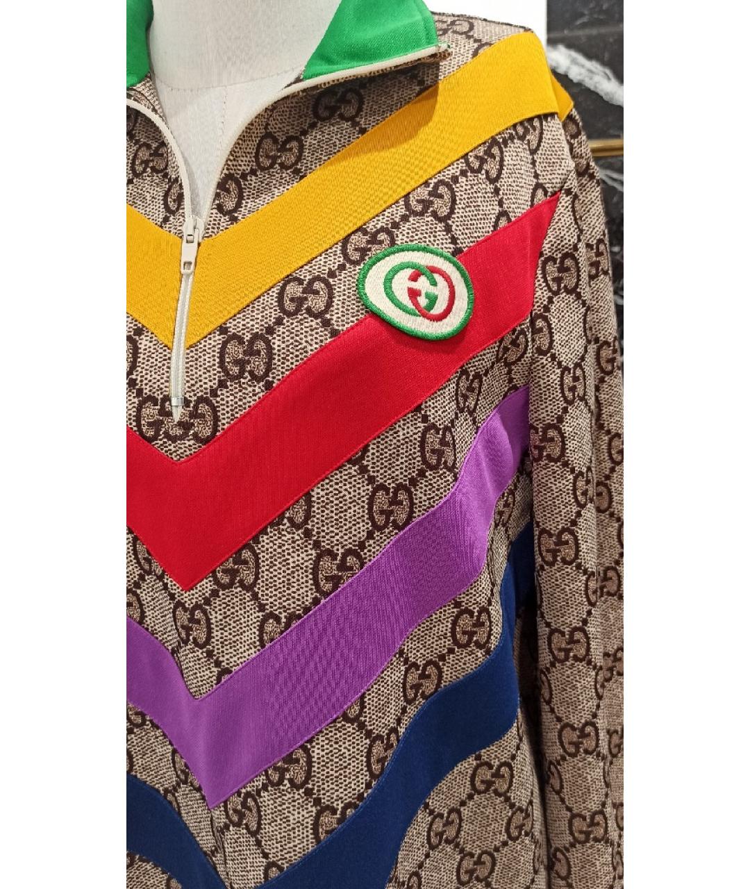 GUCCI Бежевое полиэстеровое повседневное платье, фото 4