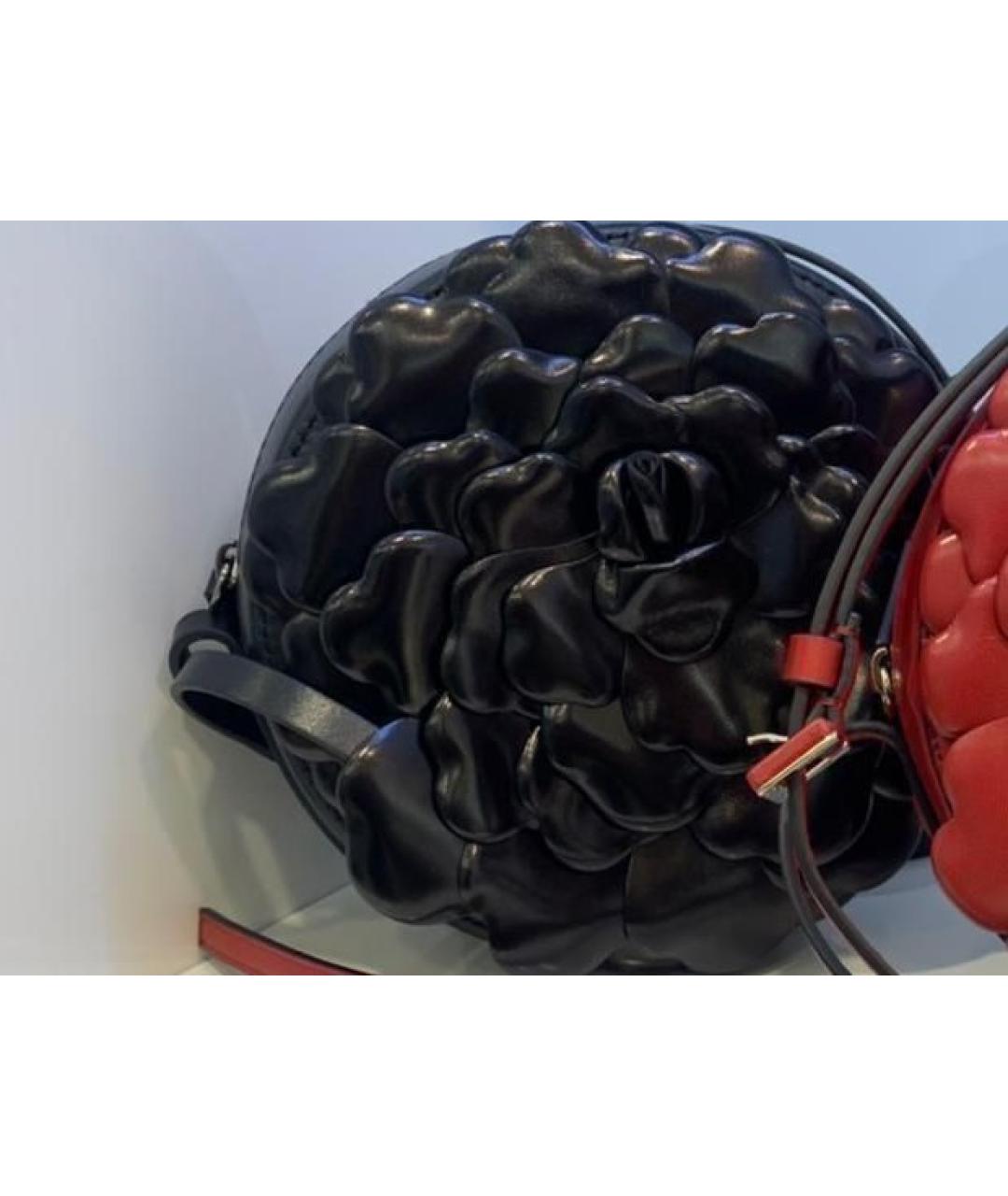 VALENTINO Черная кожаная сумка через плечо, фото 2