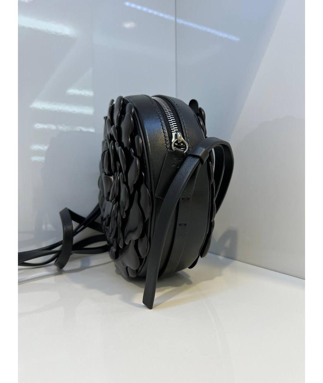 VALENTINO Черная кожаная сумка через плечо, фото 3