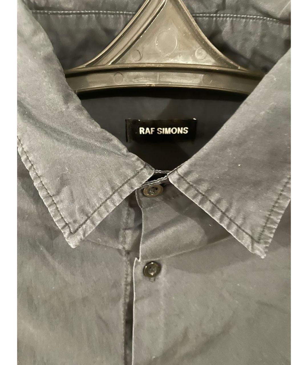 RAF SIMONS Черная хлопковая кэжуал рубашка, фото 3