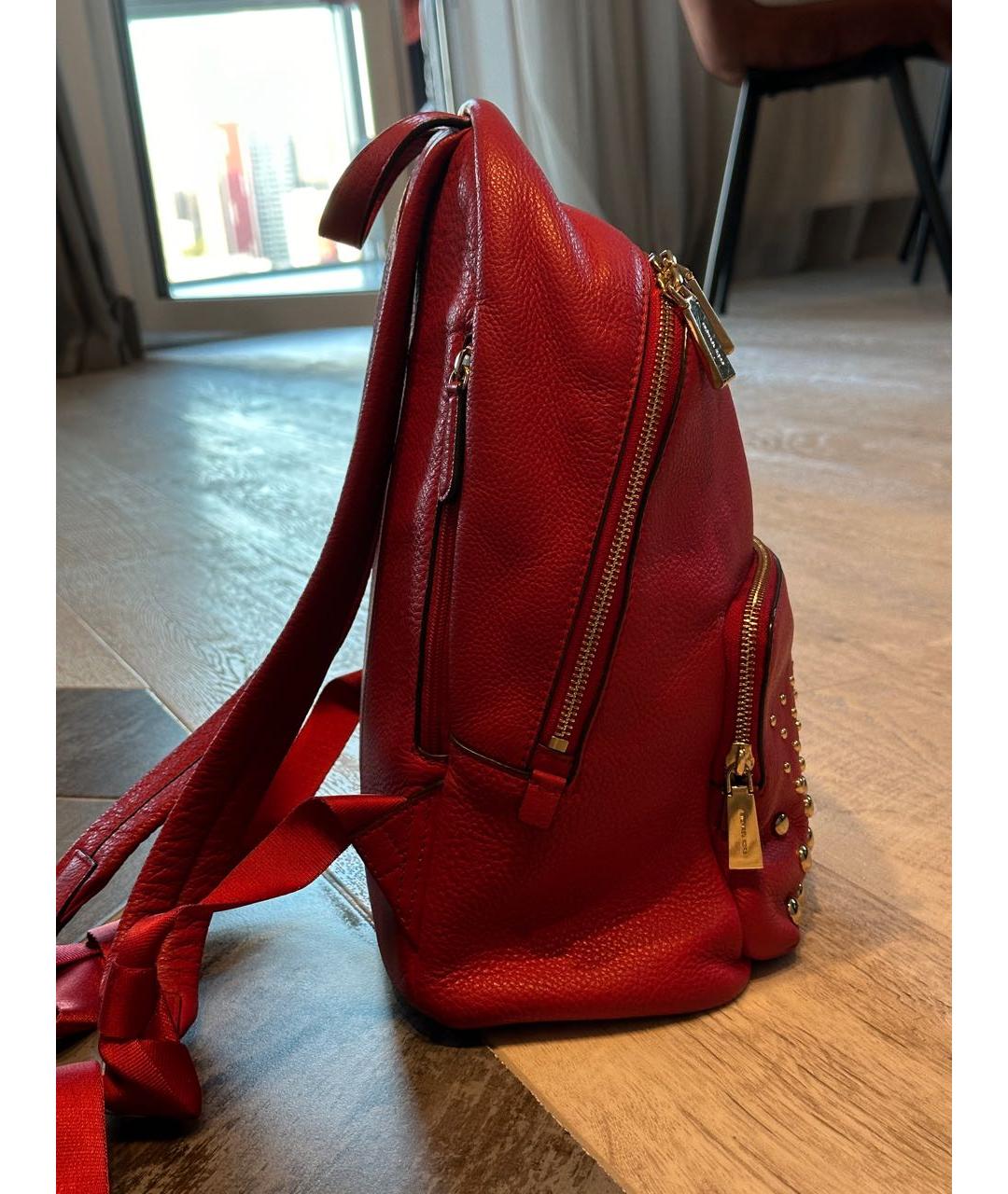 MICHAEL KORS Красный кожаный рюкзак, фото 2