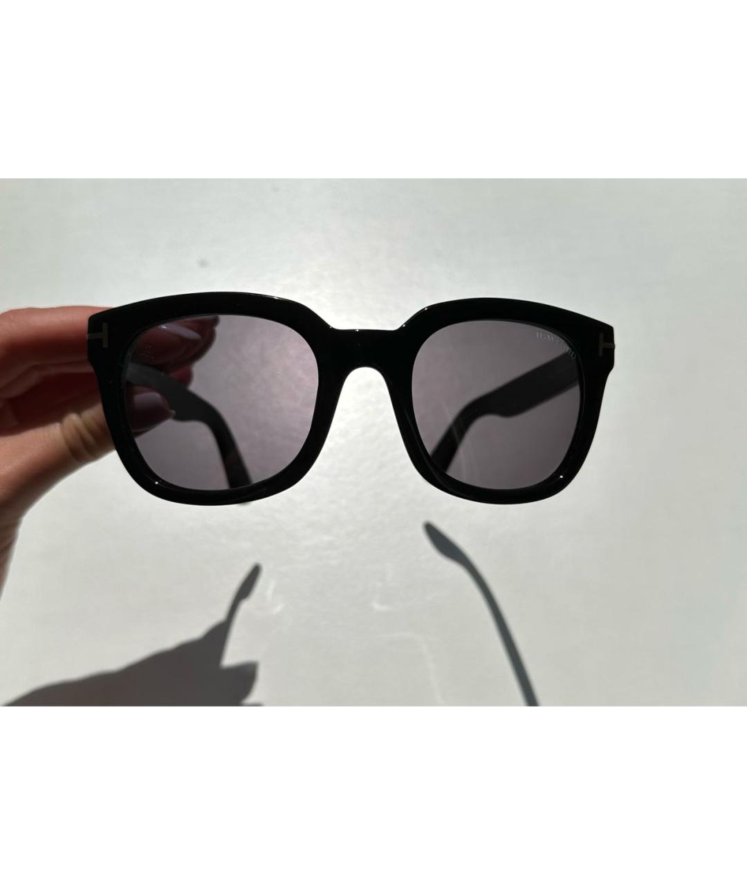 TOM FORD Черные пластиковые солнцезащитные очки, фото 6