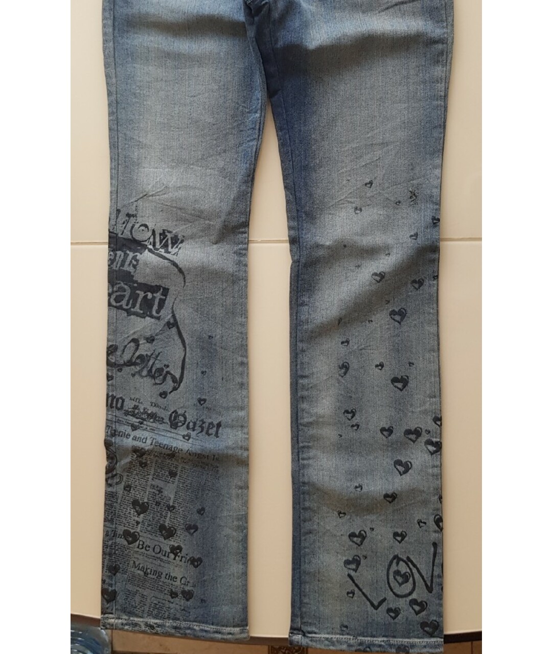 JOHN GALLIANO Синие хлопковые прямые джинсы, фото 2