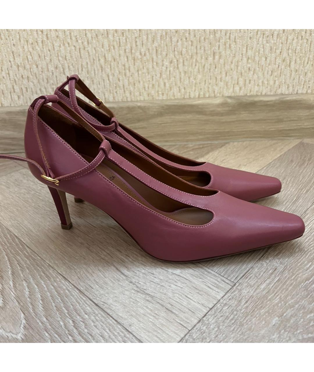 MALONE SOULIERS Розовые кожаные туфли, фото 7