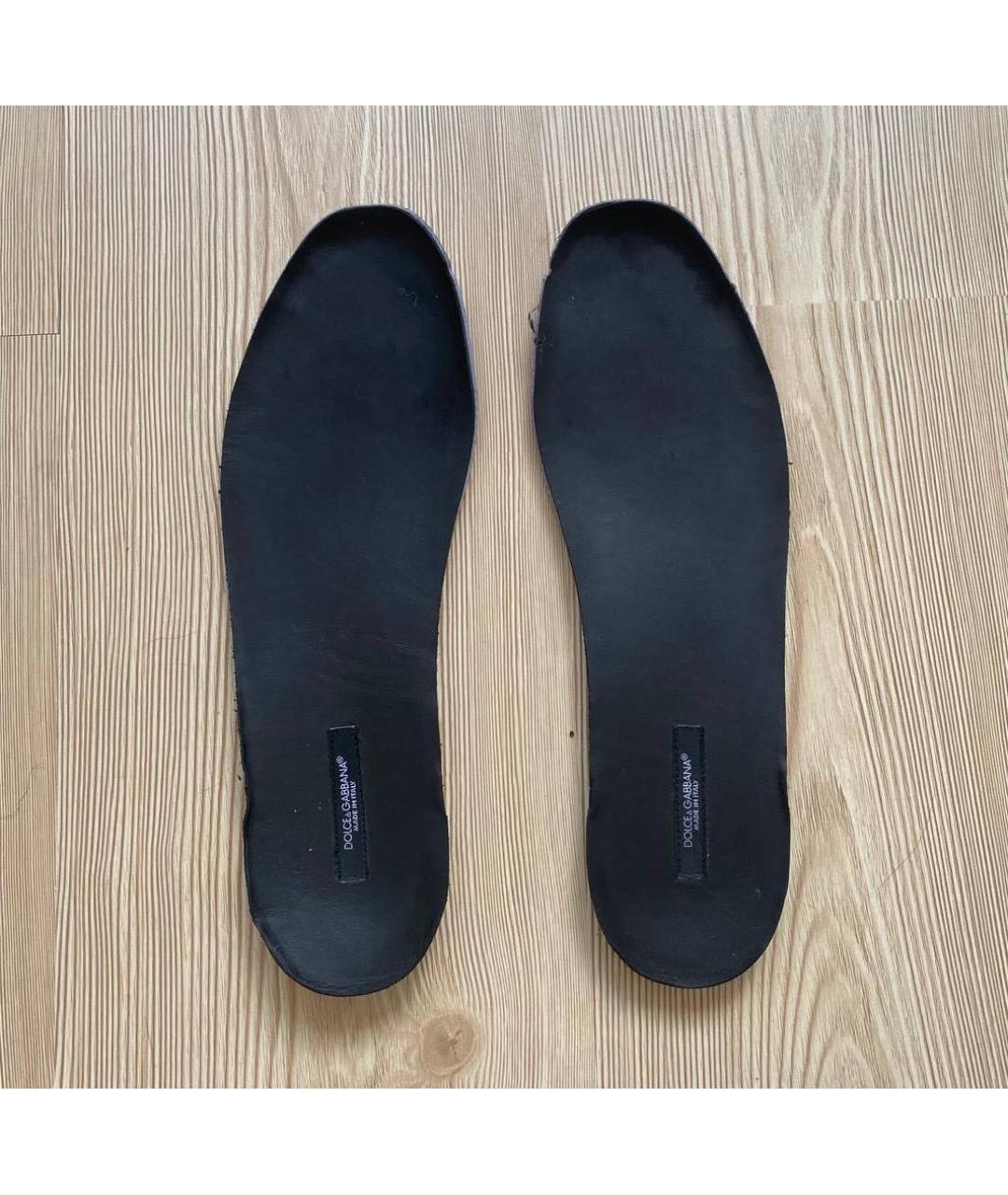 DOLCE&GABBANA Черные низкие кроссовки / кеды, фото 7