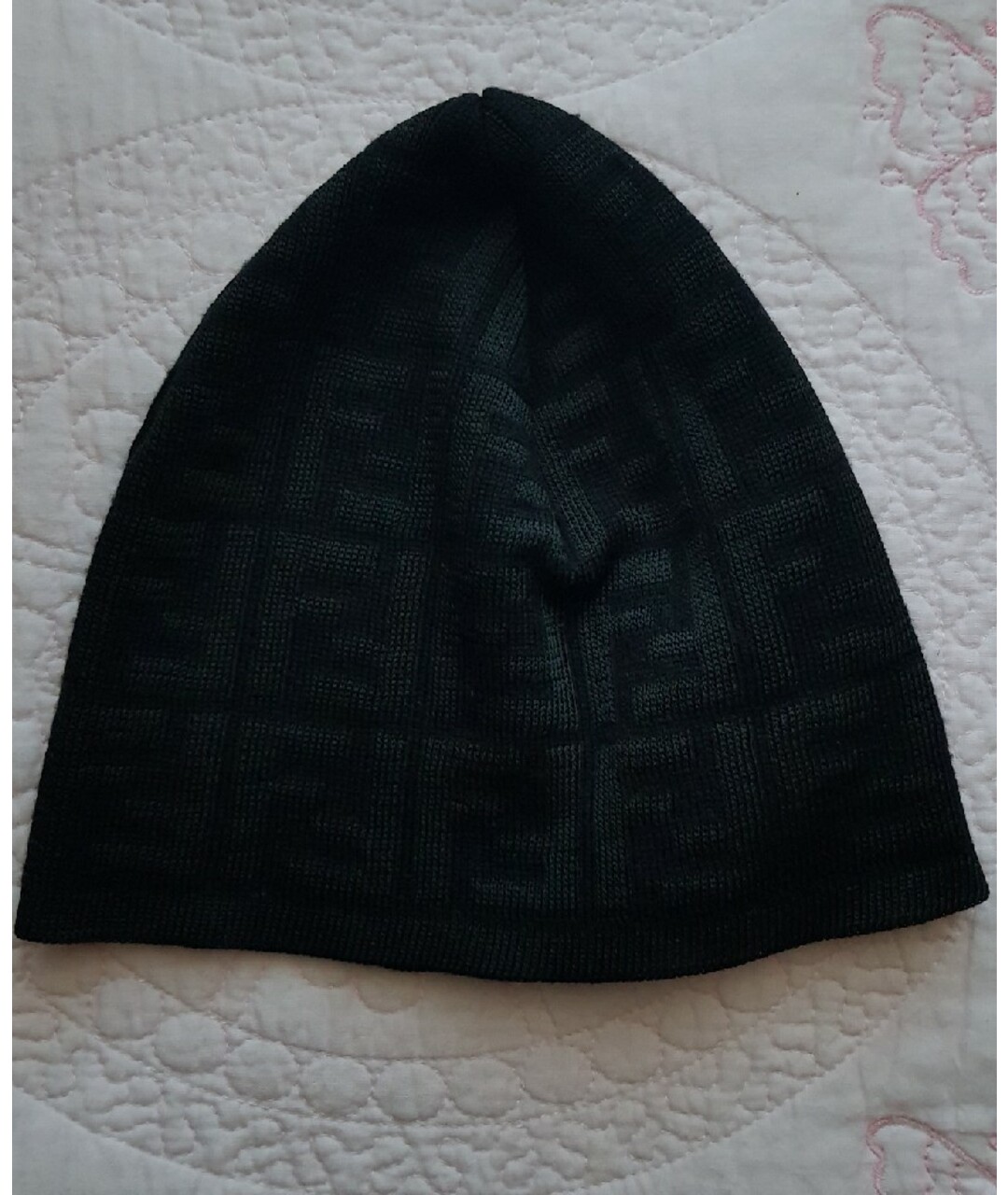 FENDI Черная шерстяная шапка, фото 4