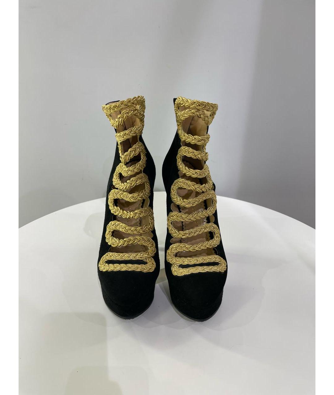 CHARLOTTE OLYMPIA Черные замшевые туфли, фото 2