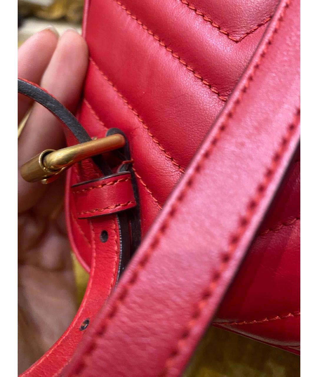 GUCCI Красный кожаный рюкзак, фото 6