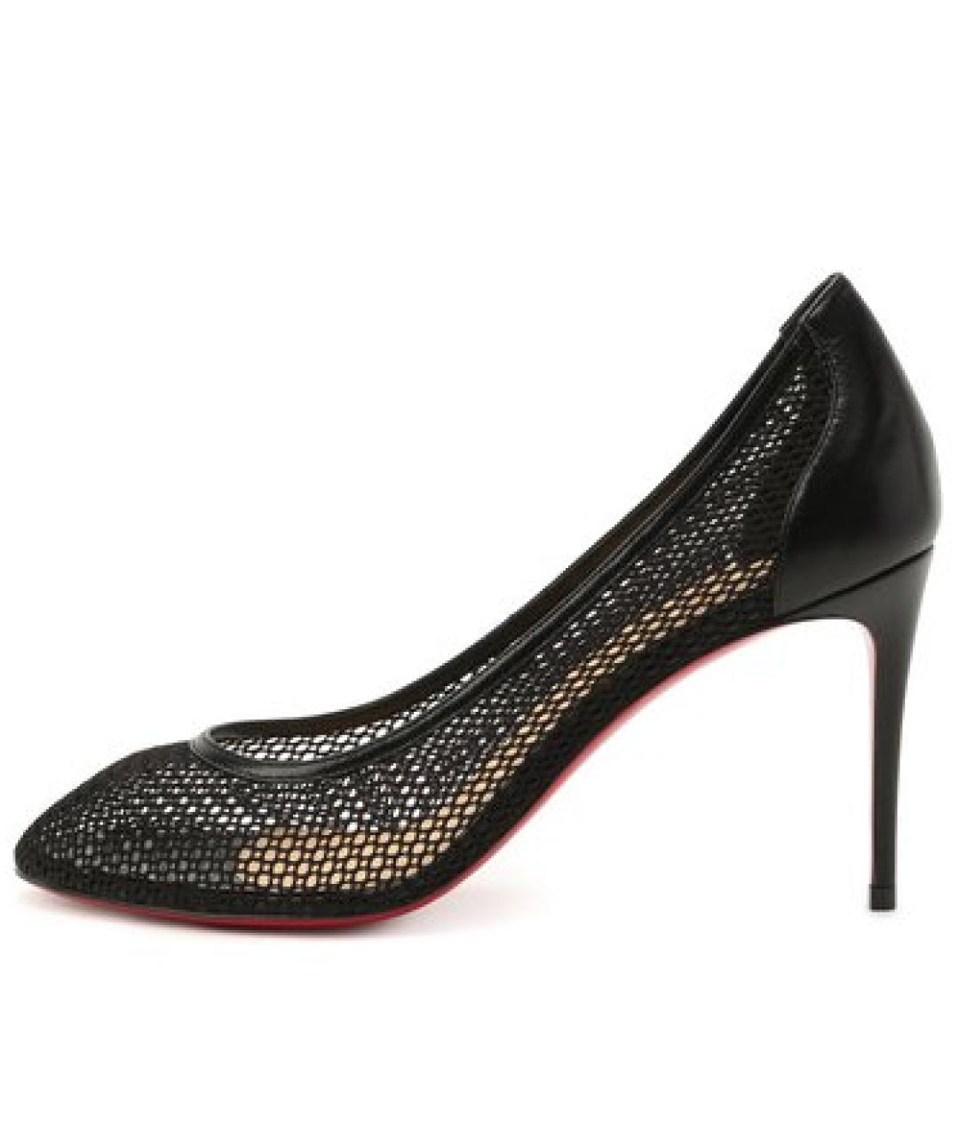 CHRISTIAN LOUBOUTIN Черные текстильные туфли, фото 8