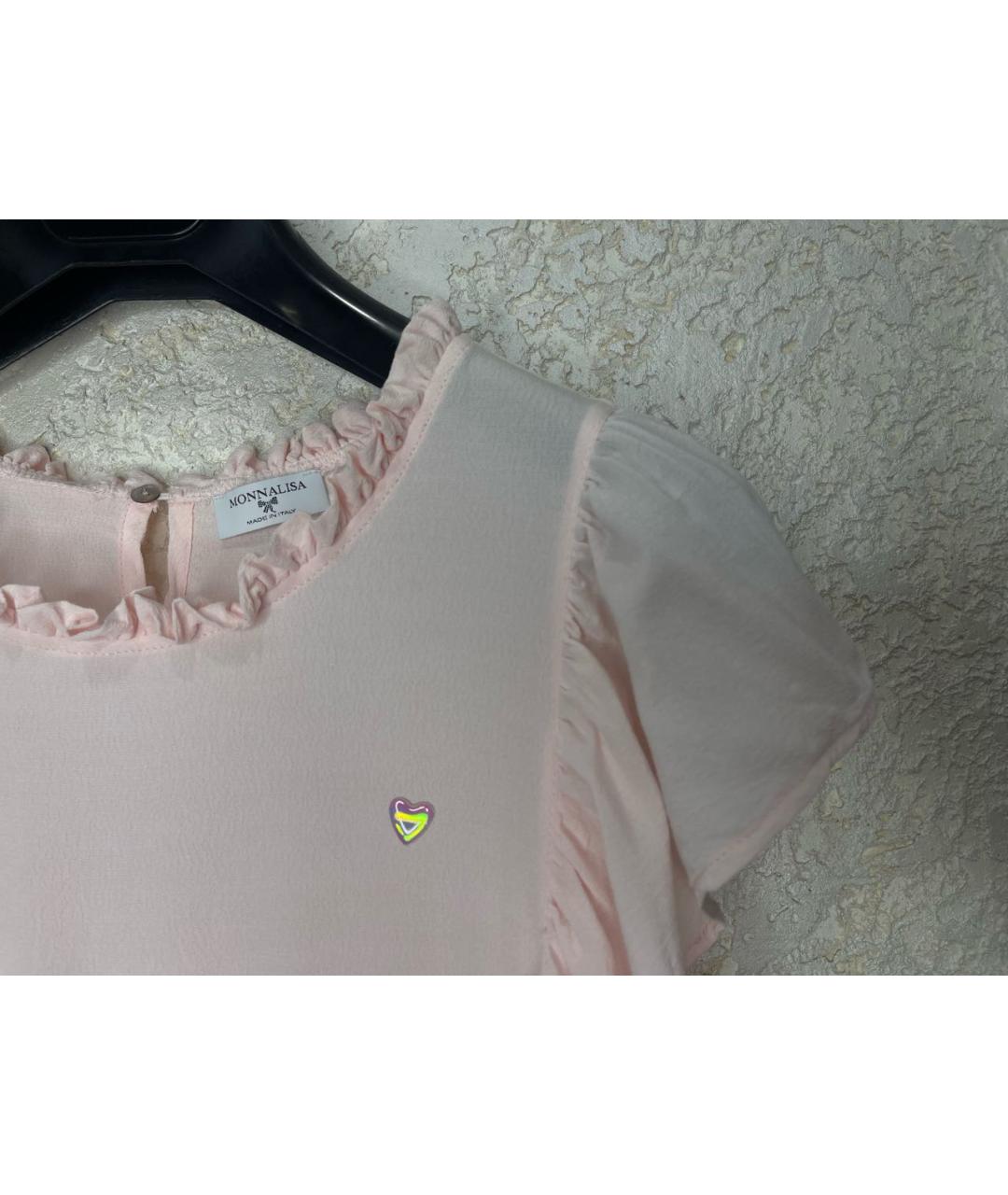 MONNALISA Розовая вискозная футболка, фото 4
