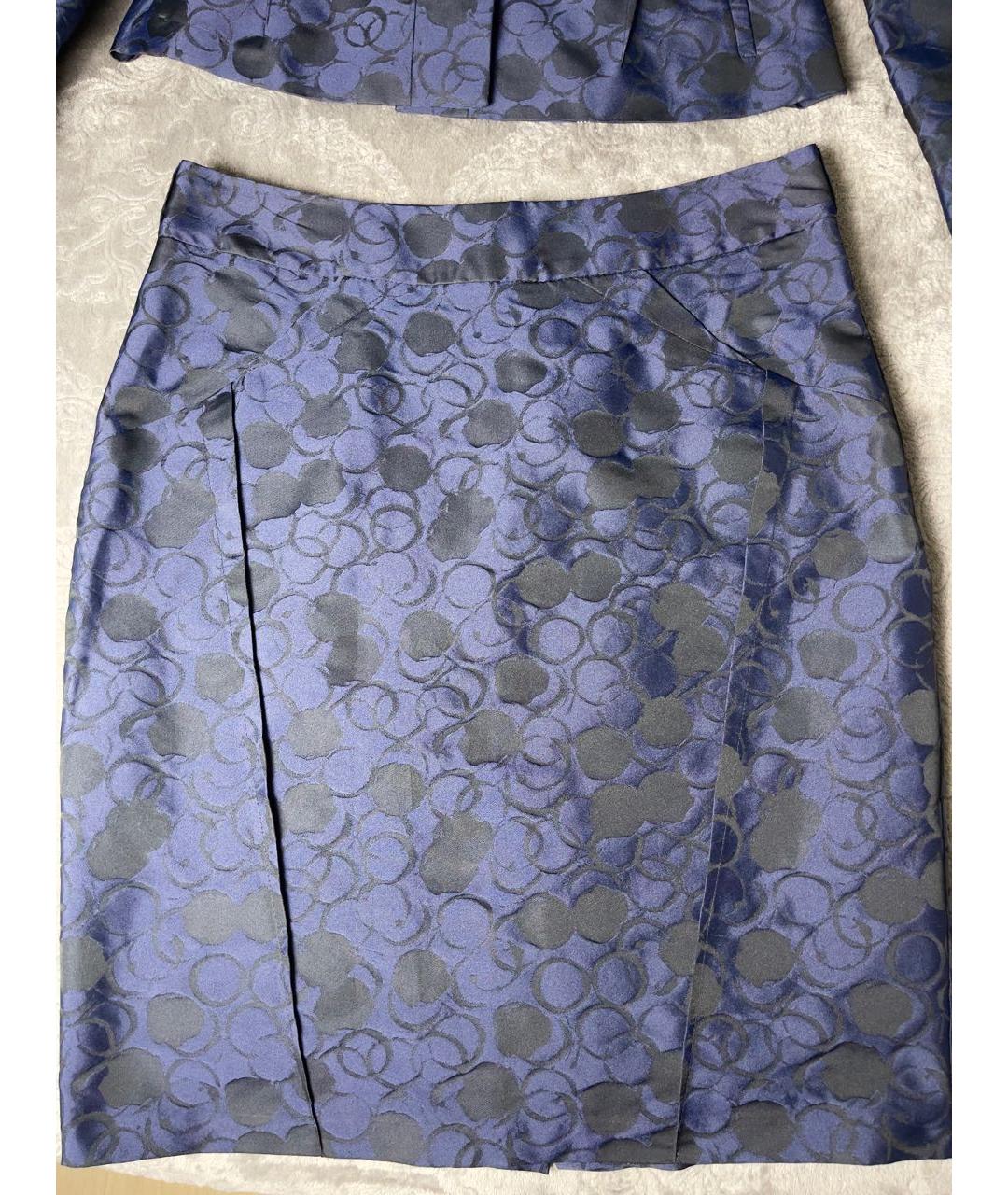 GIANFRANCO FERRE Синий хлопковый костюм с юбками, фото 2