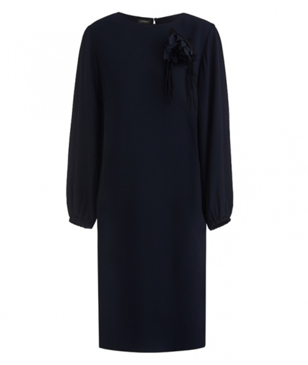 LES COPAINS Темно-синее шерстяное повседневное платье, фото 1