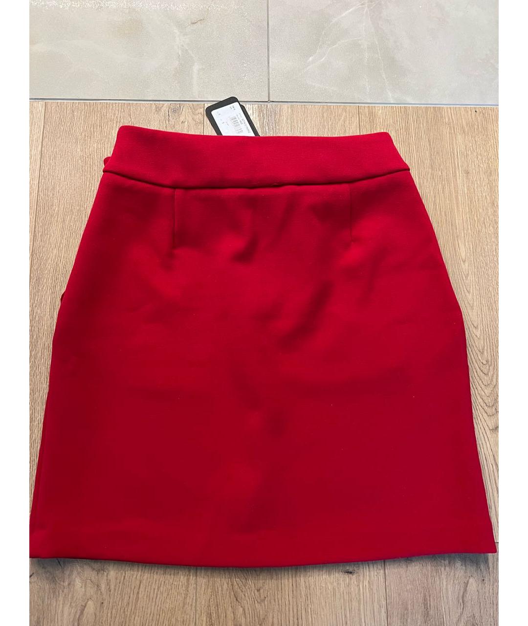 ARMANI EXCHANGE Красная полиэстеровая юбка мини, фото 2