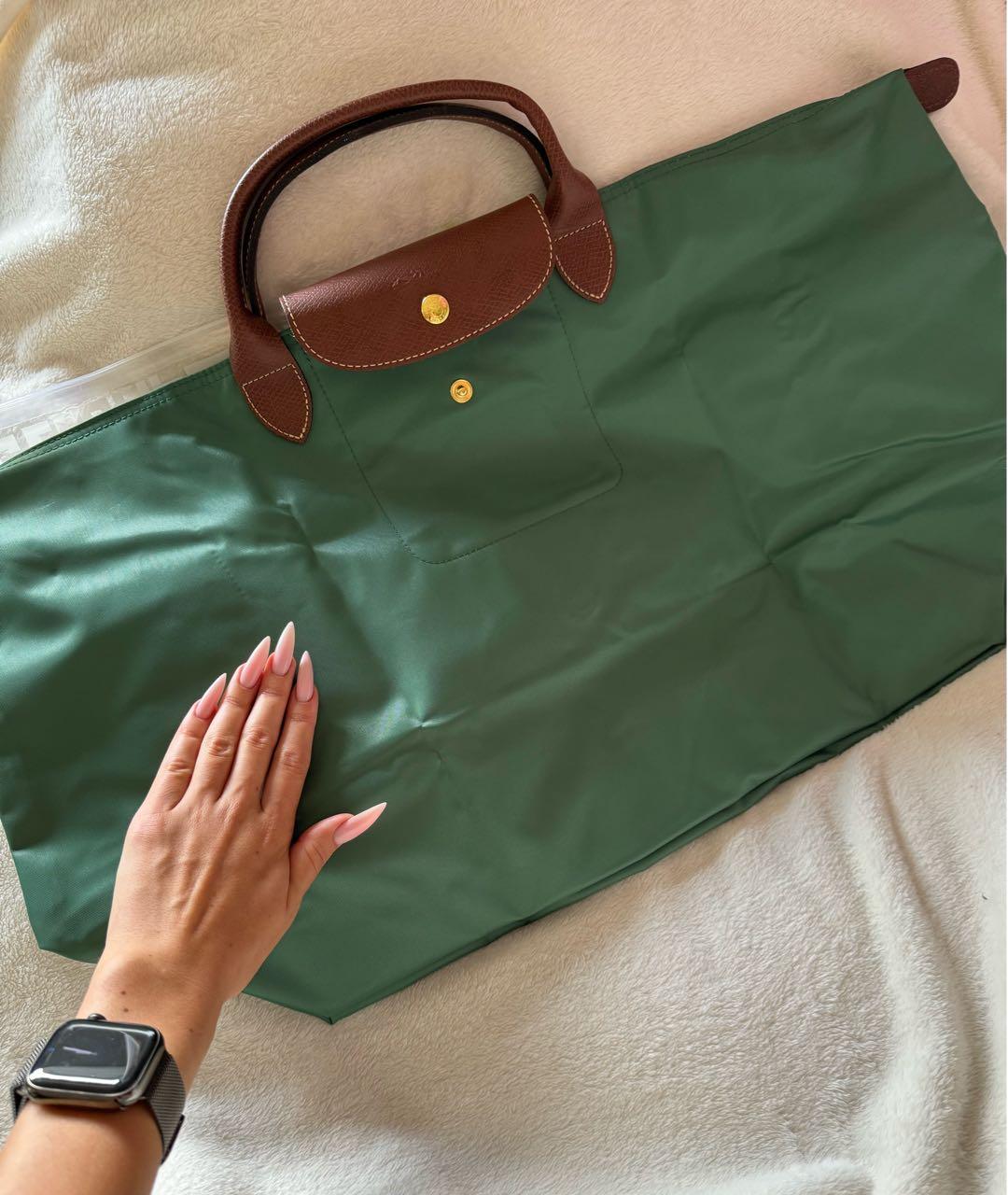 LONGCHAMP Зеленая сумка с короткими ручками, фото 4