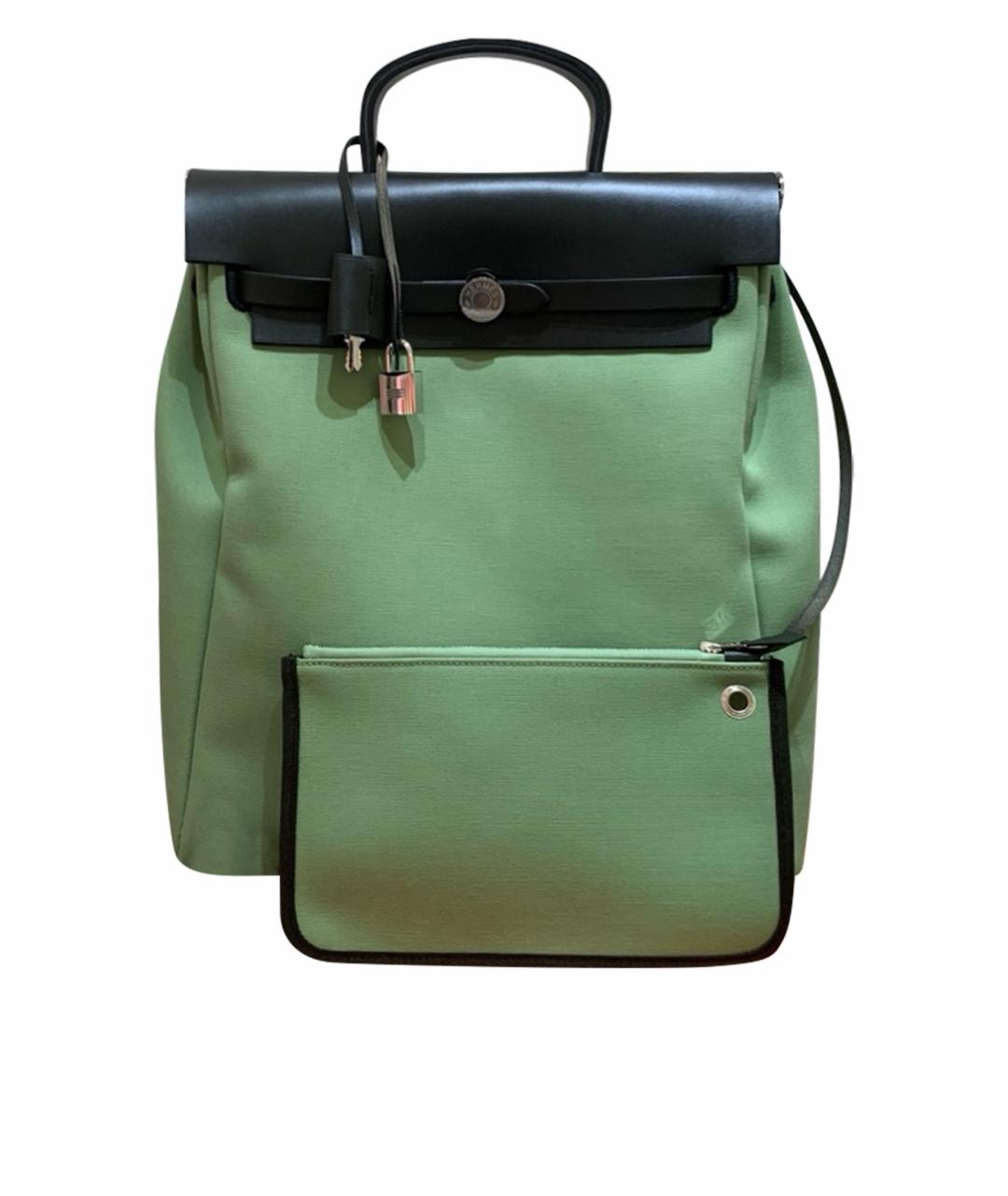 HERMES Зеленый рюкзак, фото 1