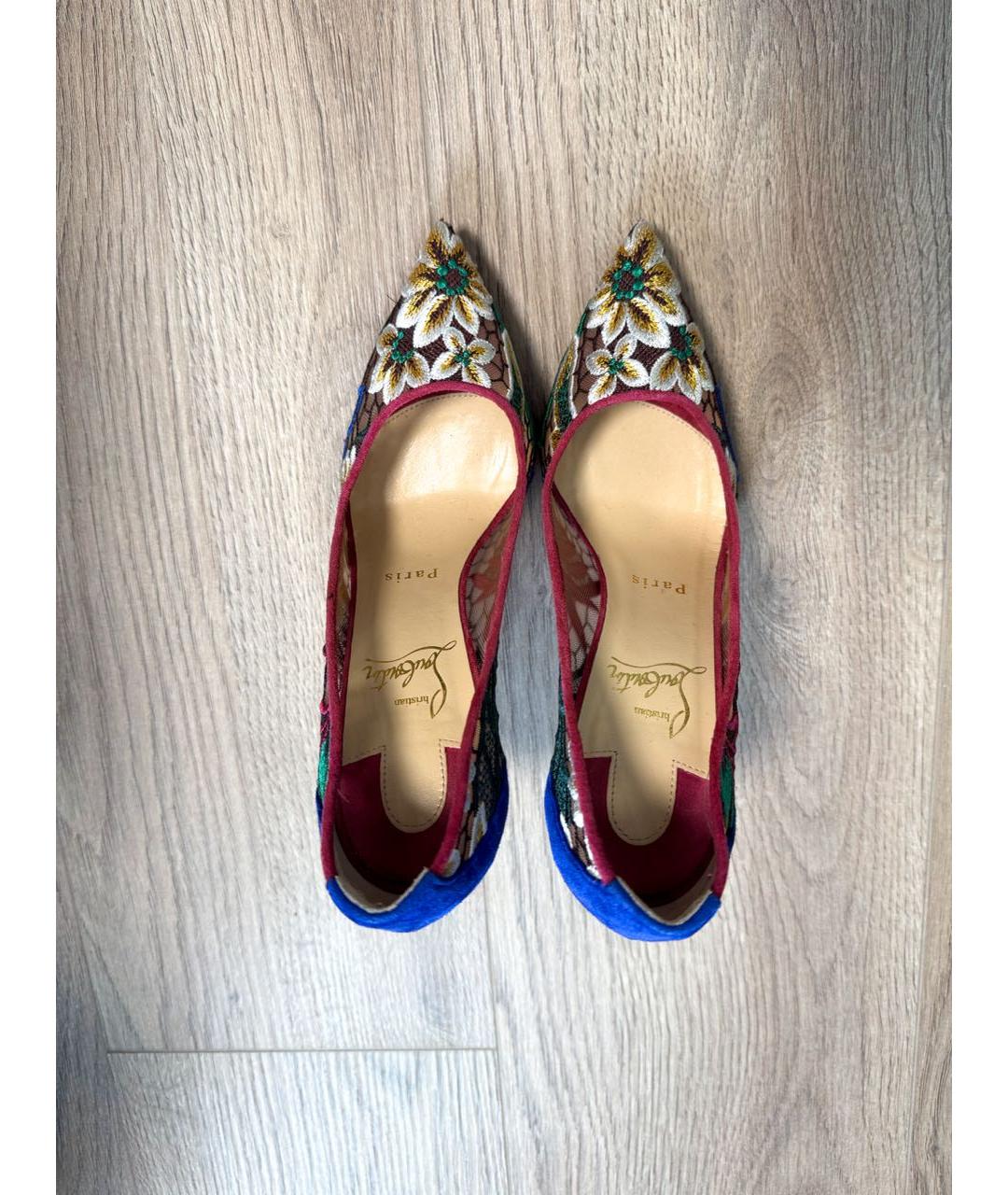 CHRISTIAN LOUBOUTIN Мульти текстильные туфли, фото 3