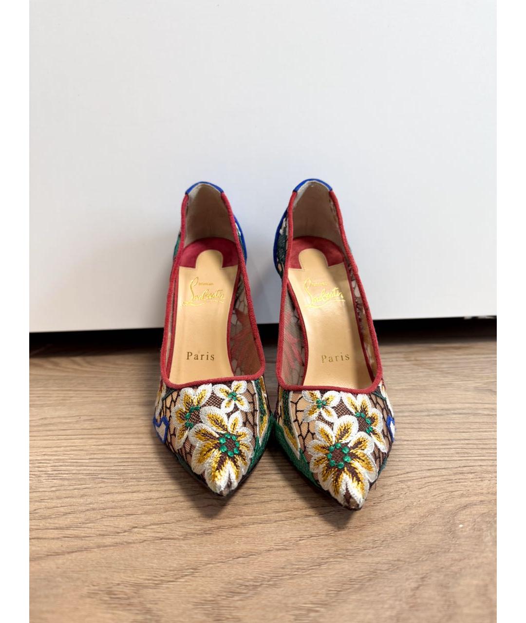 CHRISTIAN LOUBOUTIN Мульти текстильные туфли, фото 2