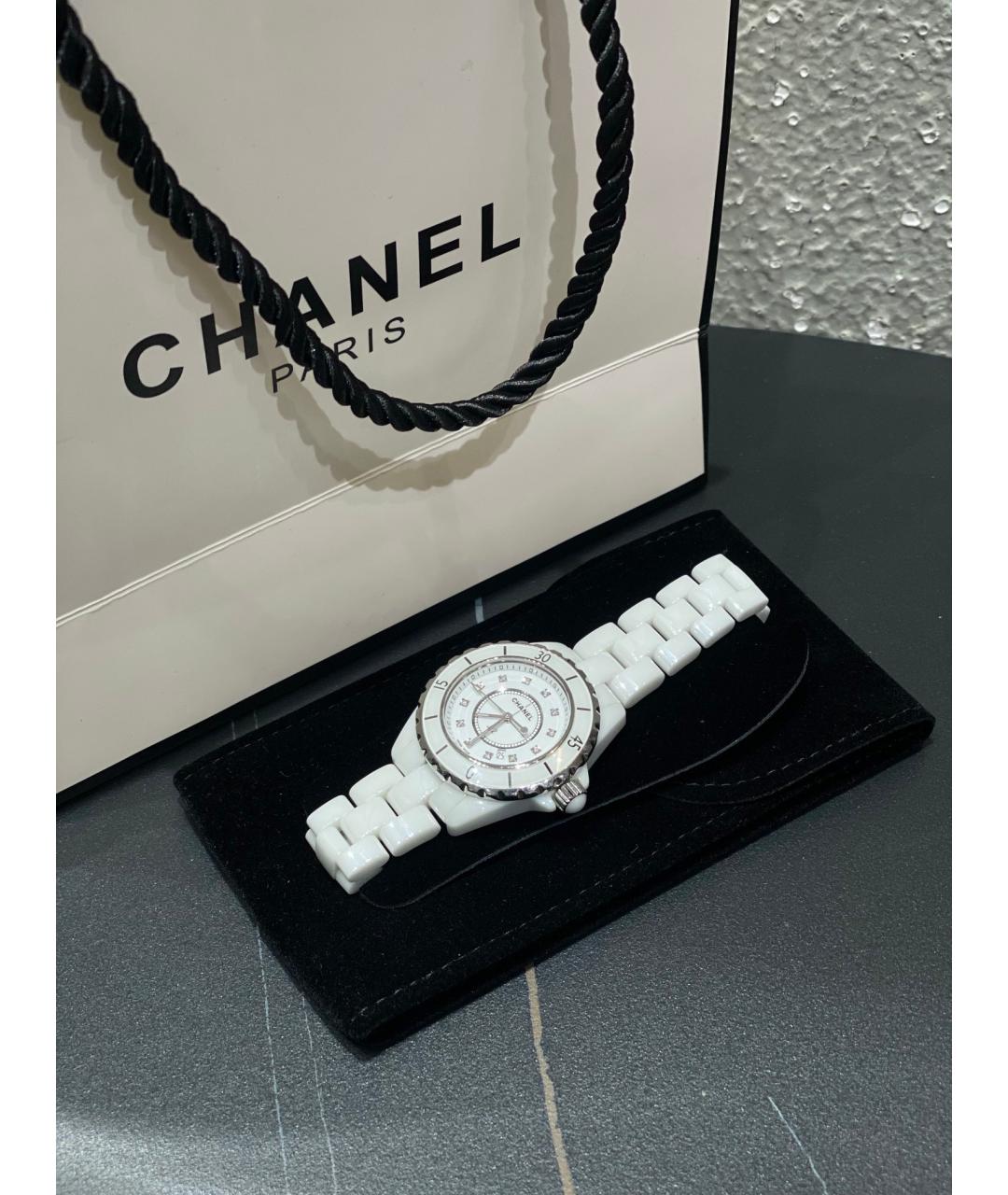CHANEL Белые керамические часы, фото 4