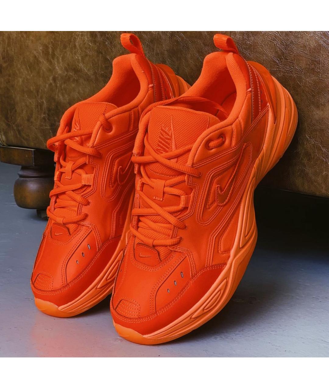 NIKE Оранжевое кожаные низкие кроссовки / кеды, фото 5
