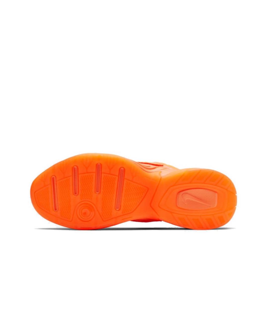 NIKE Оранжевое кожаные низкие кроссовки / кеды, фото 4