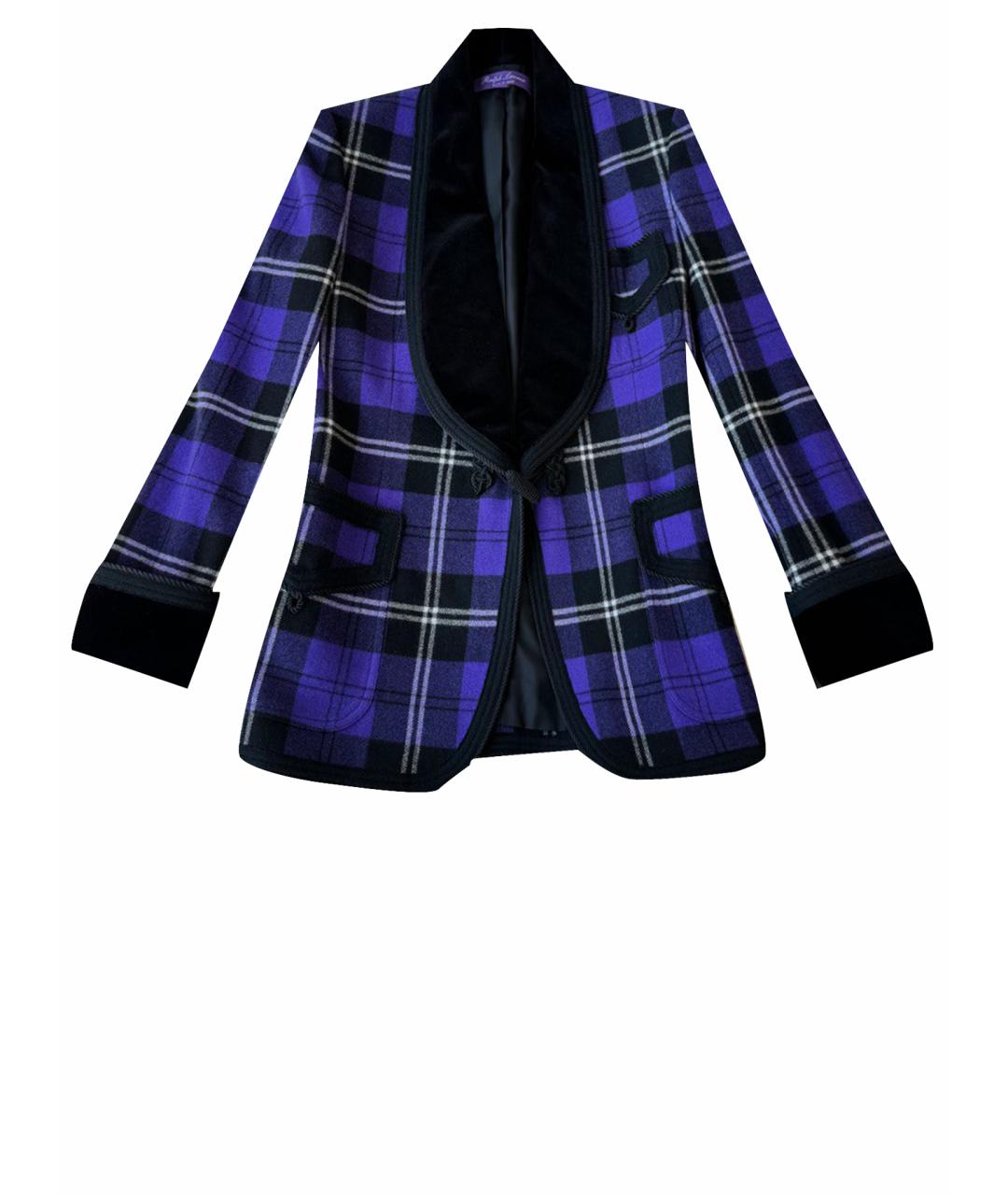 RALPH LAUREN PURPLE LABEL Фиолетовый шерстяной жакет/пиджак, фото 1