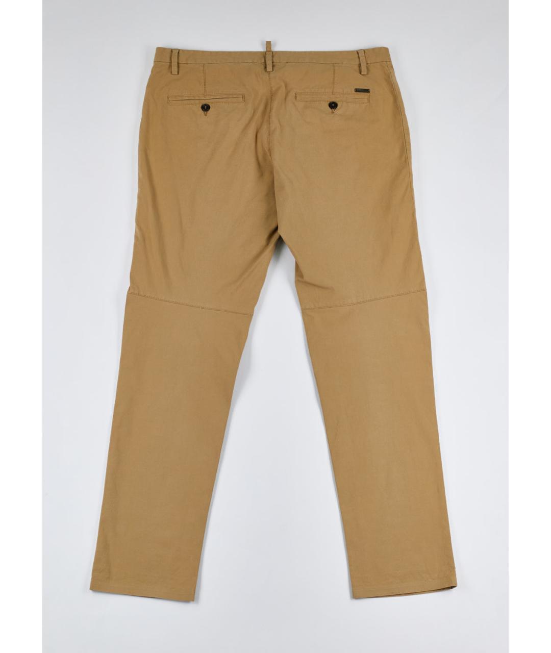 DSQUARED2 Бежевые хлопко-эластановые повседневные брюки, фото 2