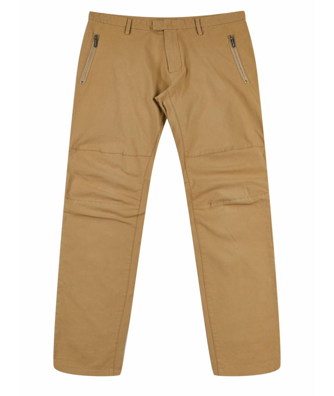 DSQUARED2 Бежевые хлопко-эластановые повседневные брюки, фото 1