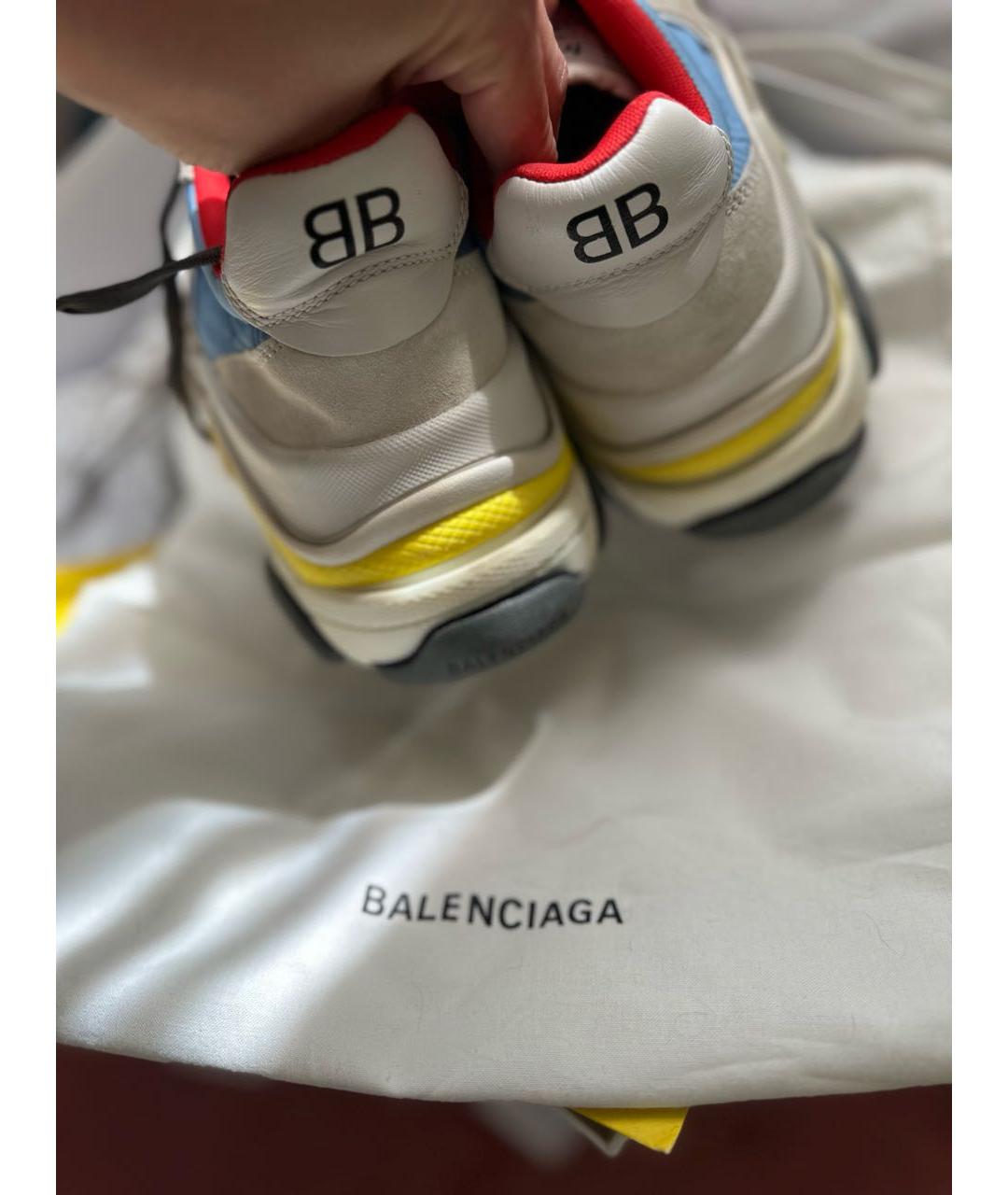 BALENCIAGA Голубые замшевые кроссовки, фото 5