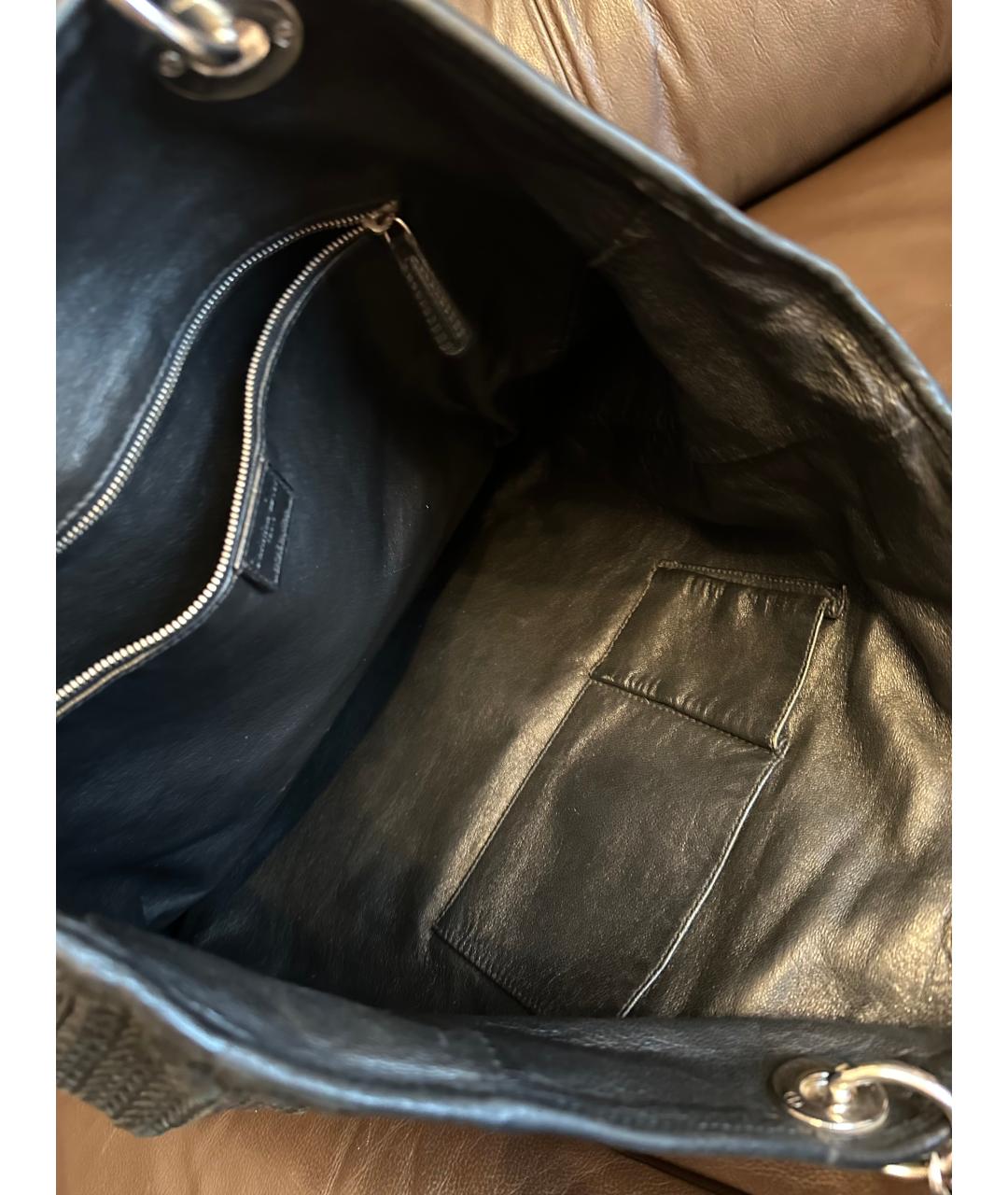 CHRISTIAN DIOR PRE-OWNED Черная кожаная сумка тоут, фото 5