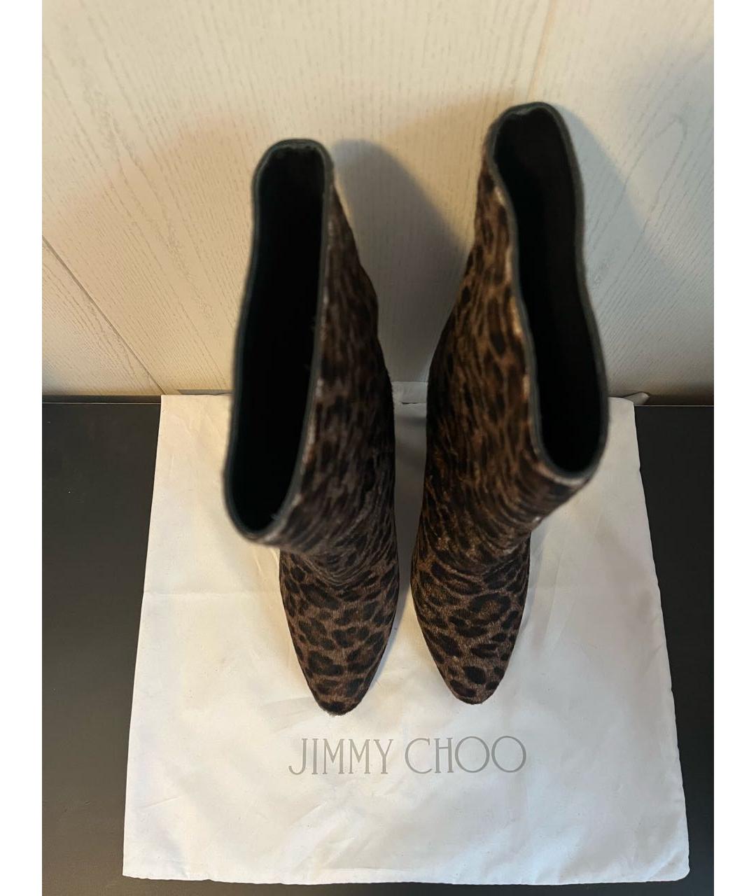 JIMMY CHOO Коричневые полусапоги из экзотической кожи, фото 3