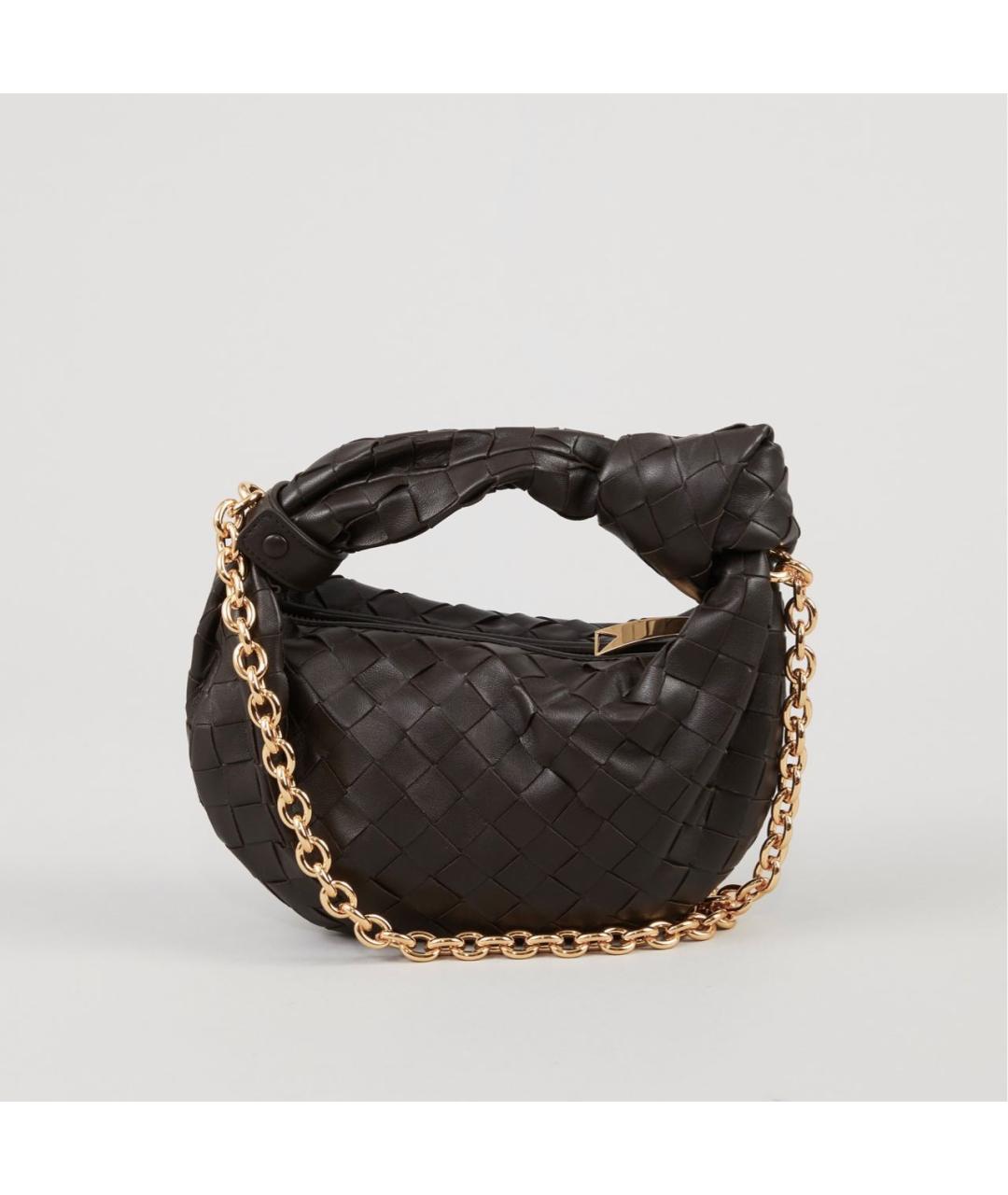 BOTTEGA VENETA Коричневая кожаная сумка через плечо, фото 9