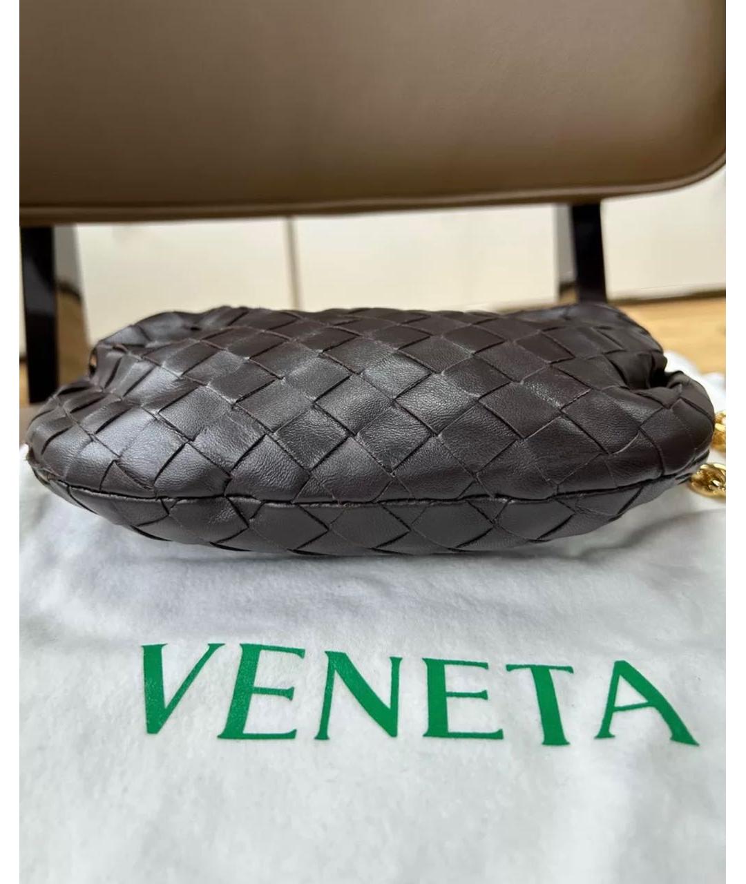 BOTTEGA VENETA Коричневая кожаная сумка через плечо, фото 7
